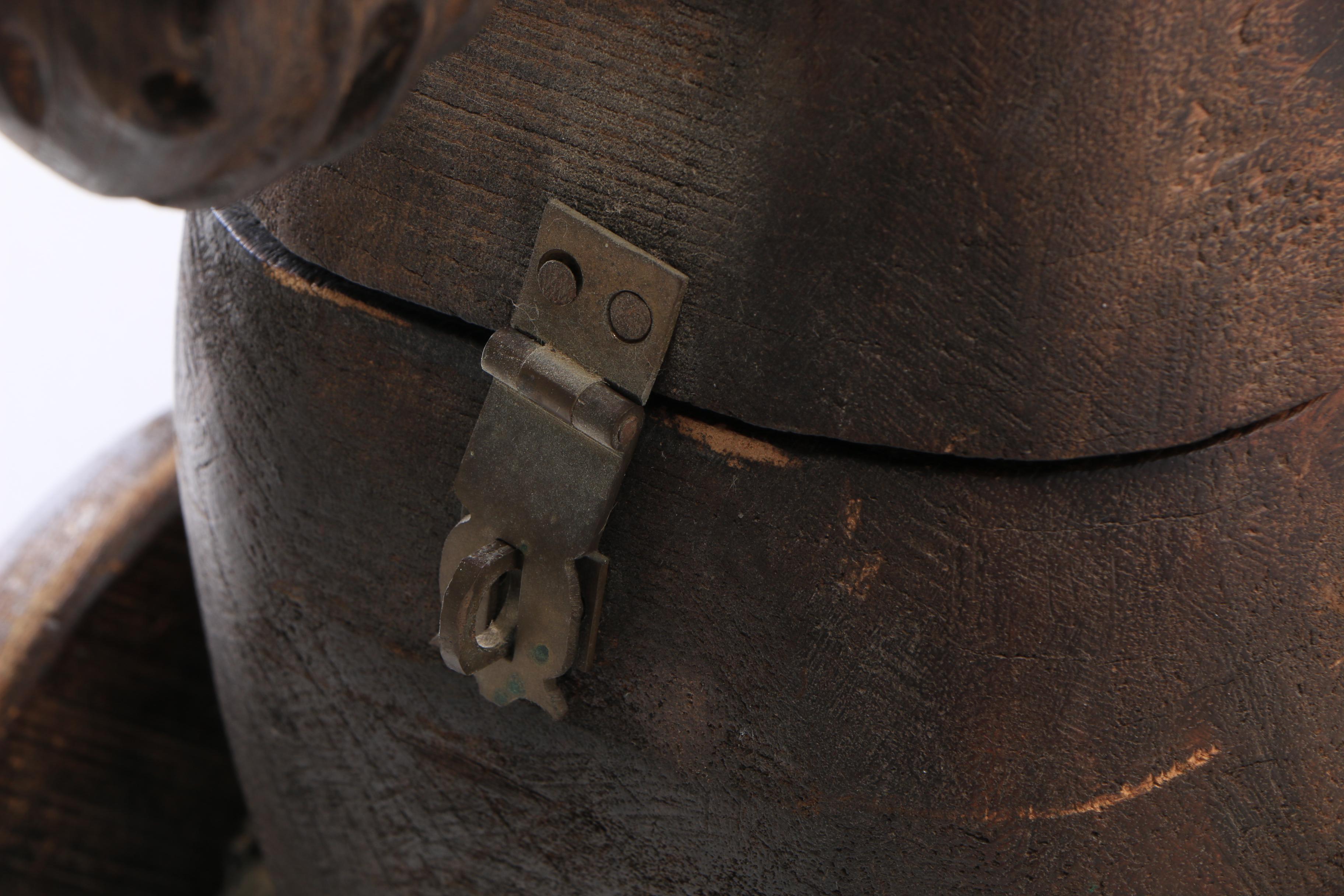 Vintage Wooden Ride-On Horse with Storage