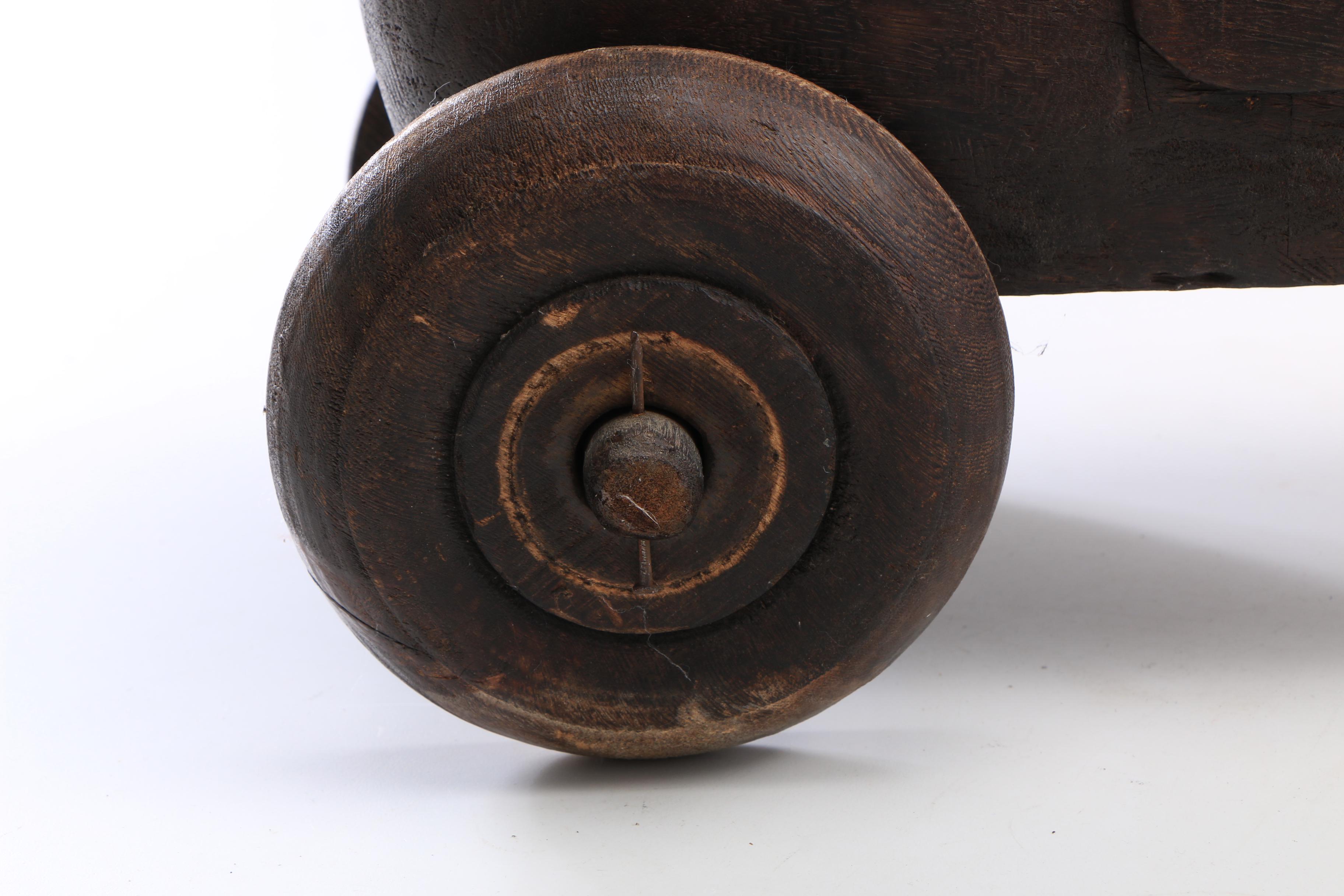 Vintage Wooden Ride-On Horse with Storage