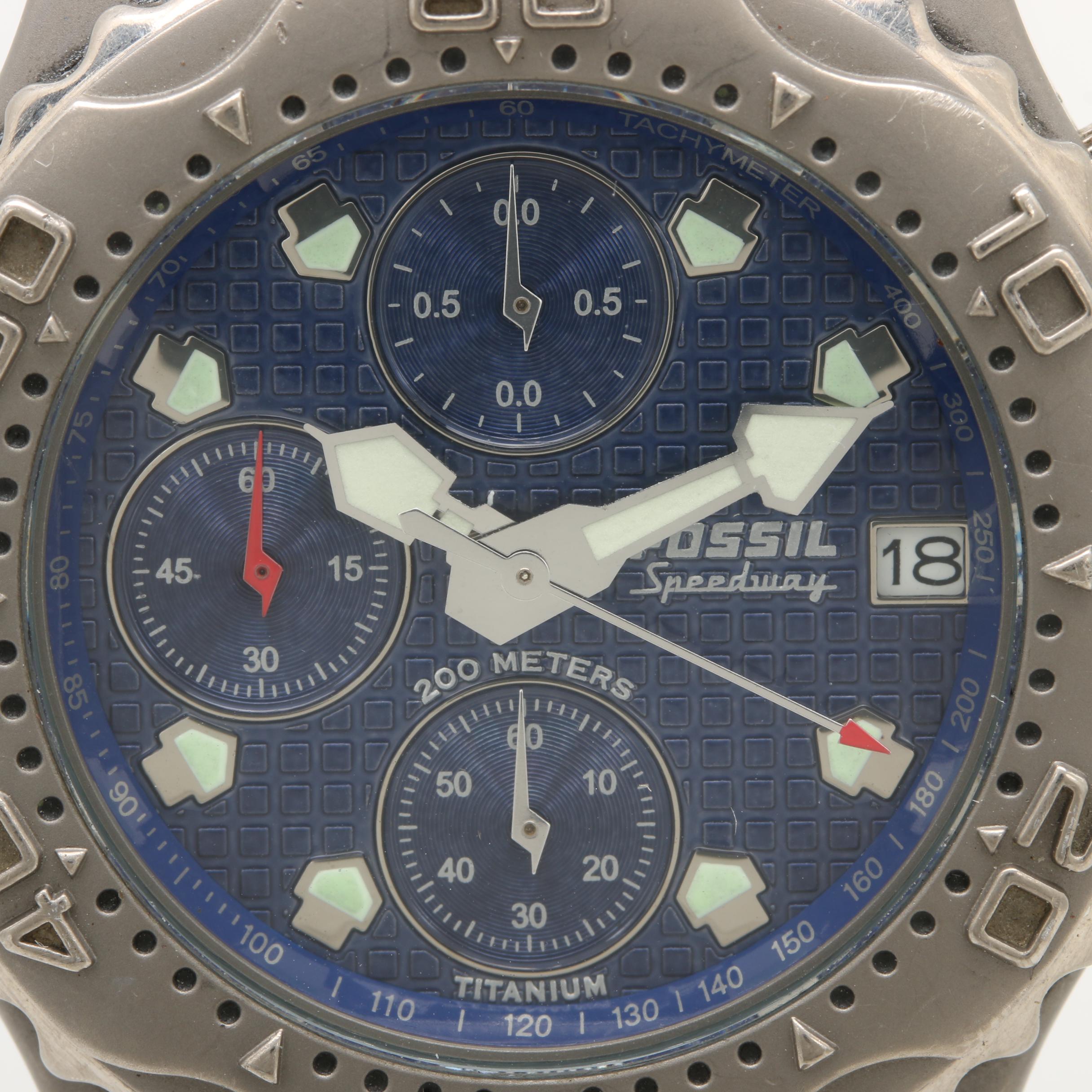 Fossil "Speedway" Titanium Watch