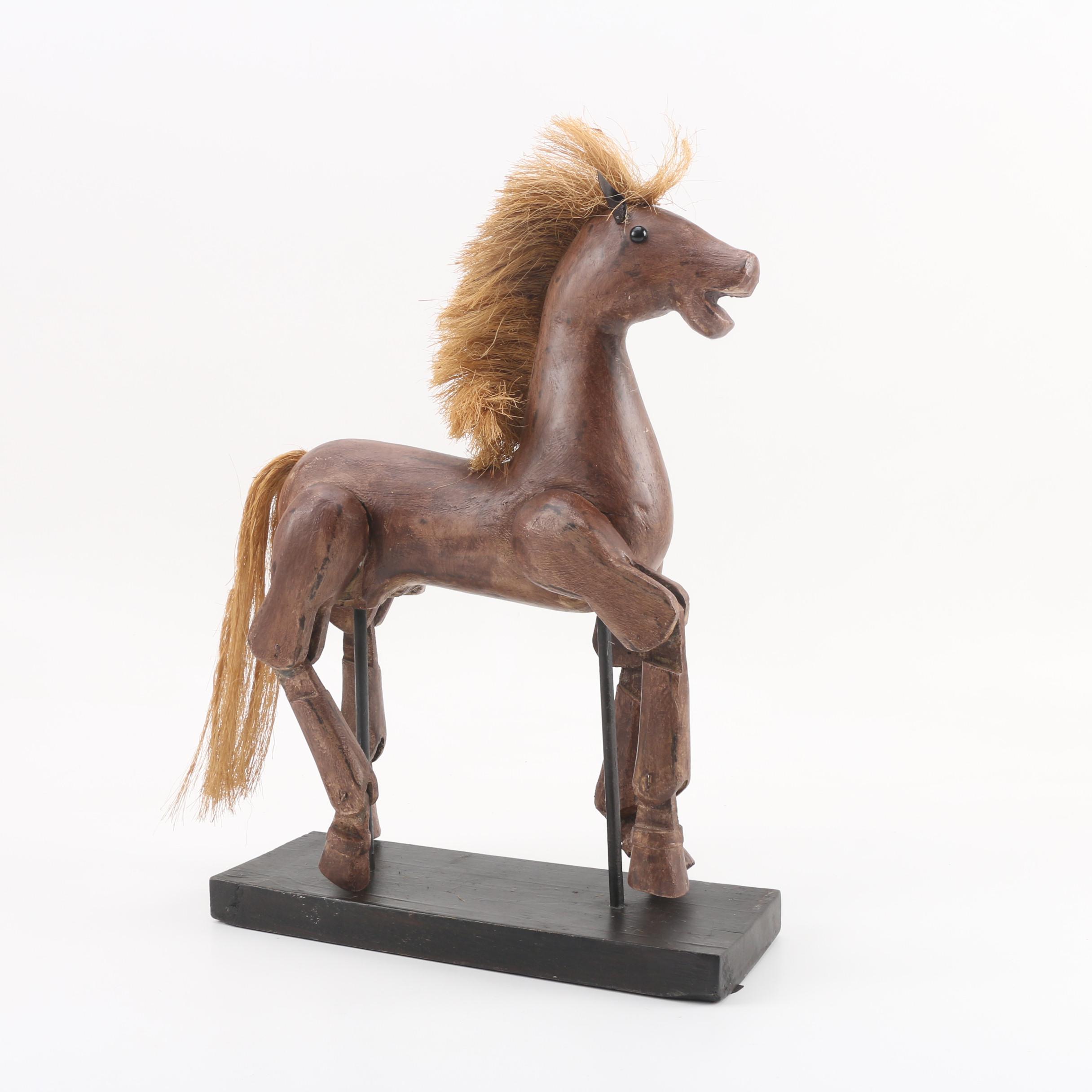 Decorative Horse Puppet on Stand