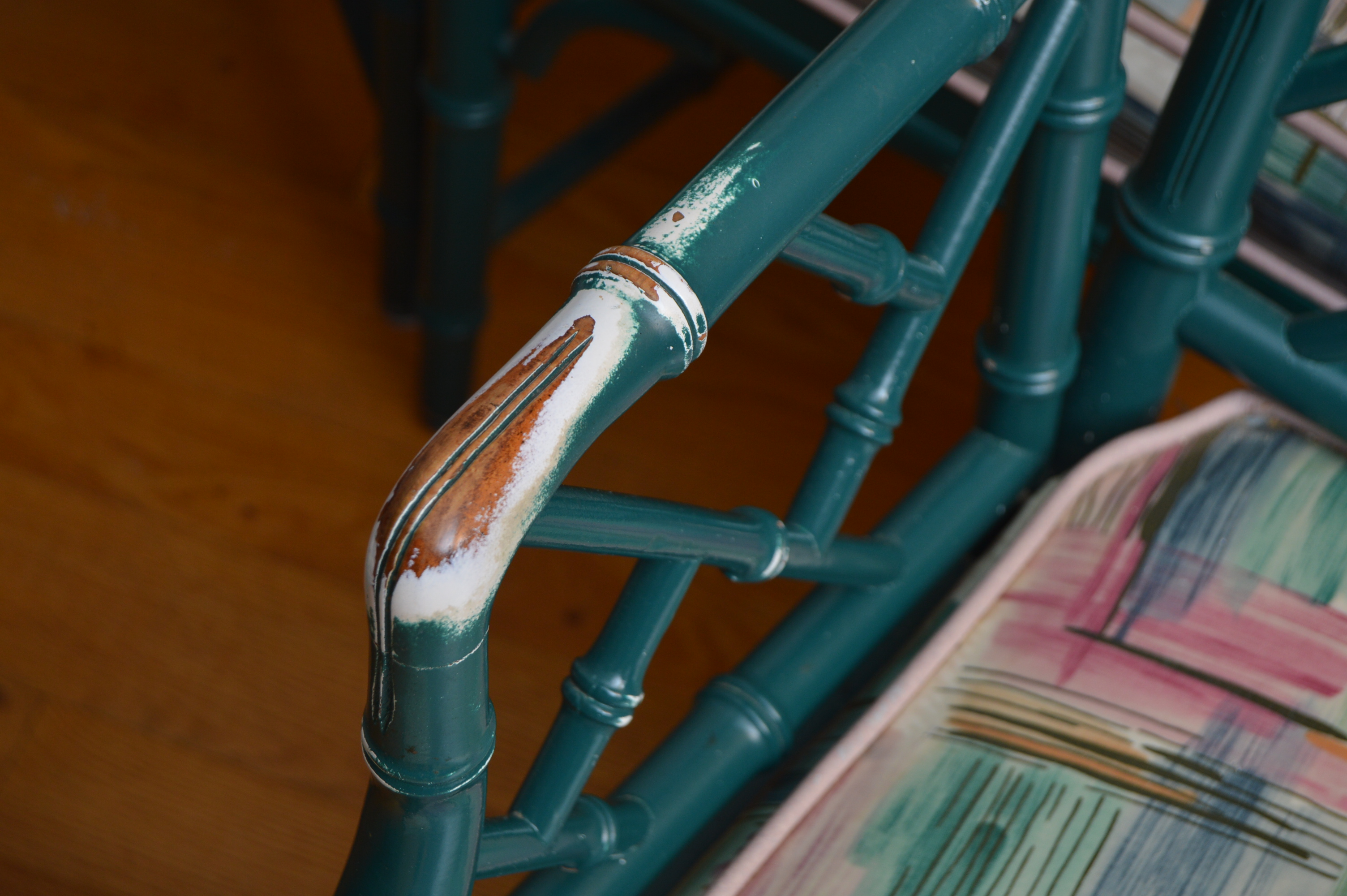 Set of Chinese Chippendale Bamboo Dining/Side Chairs