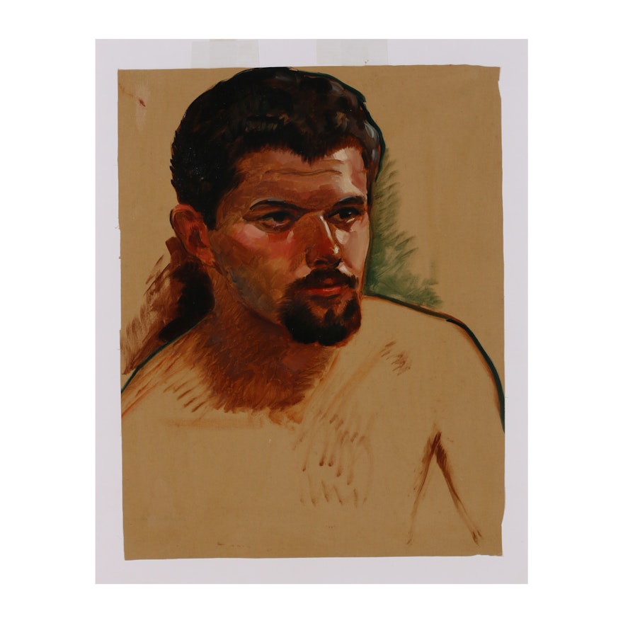 Robert Whitmore Oil Painting "Male Head"