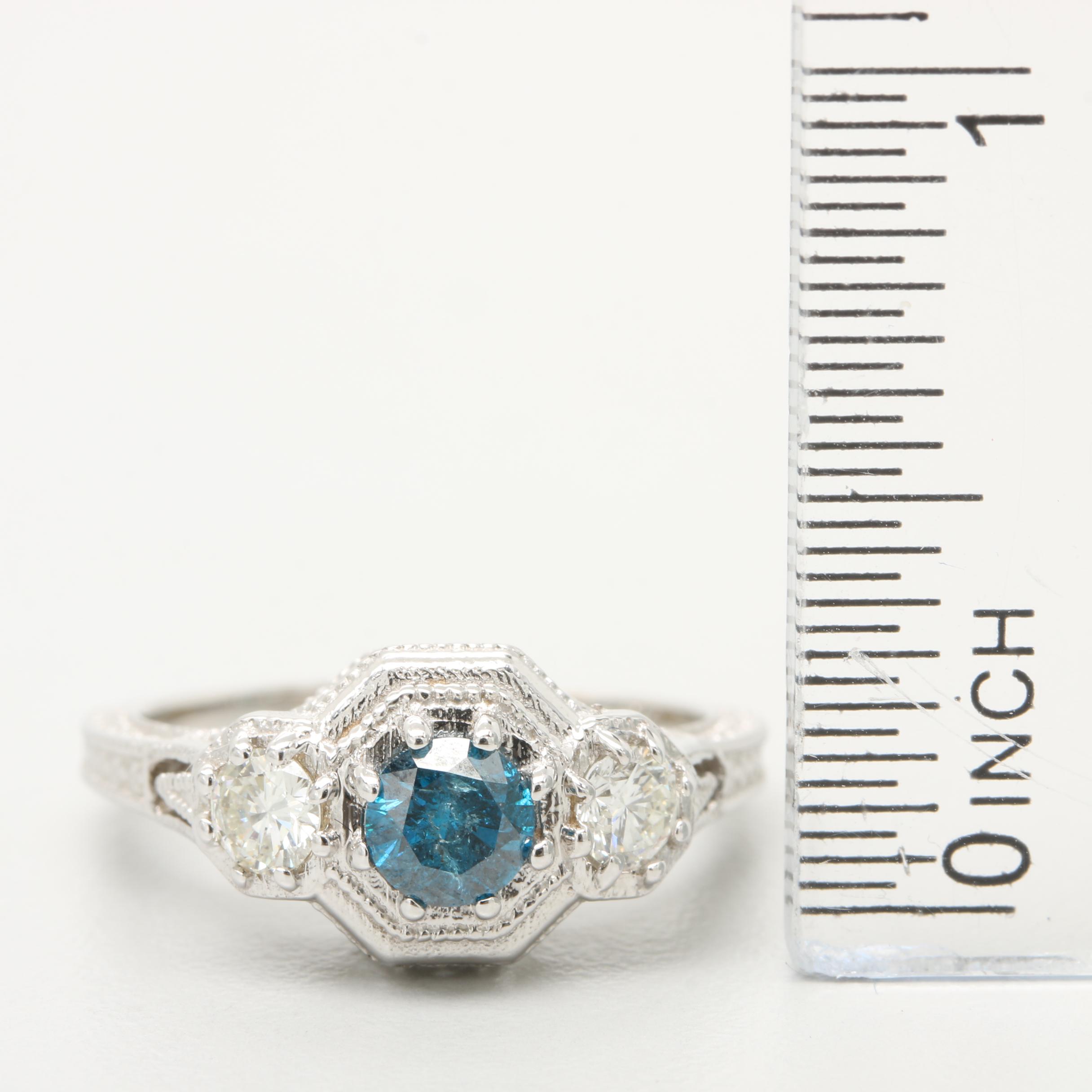 18K White Gold Diamond Ring