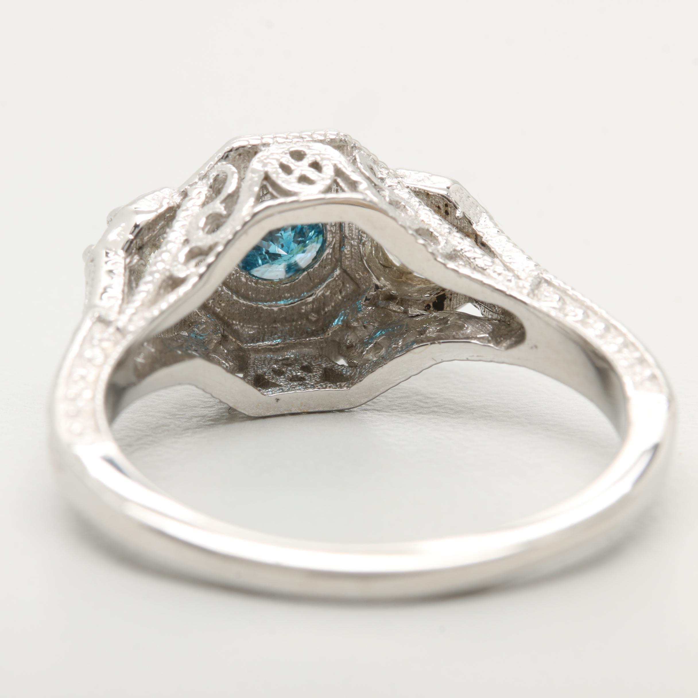 18K White Gold Diamond Ring