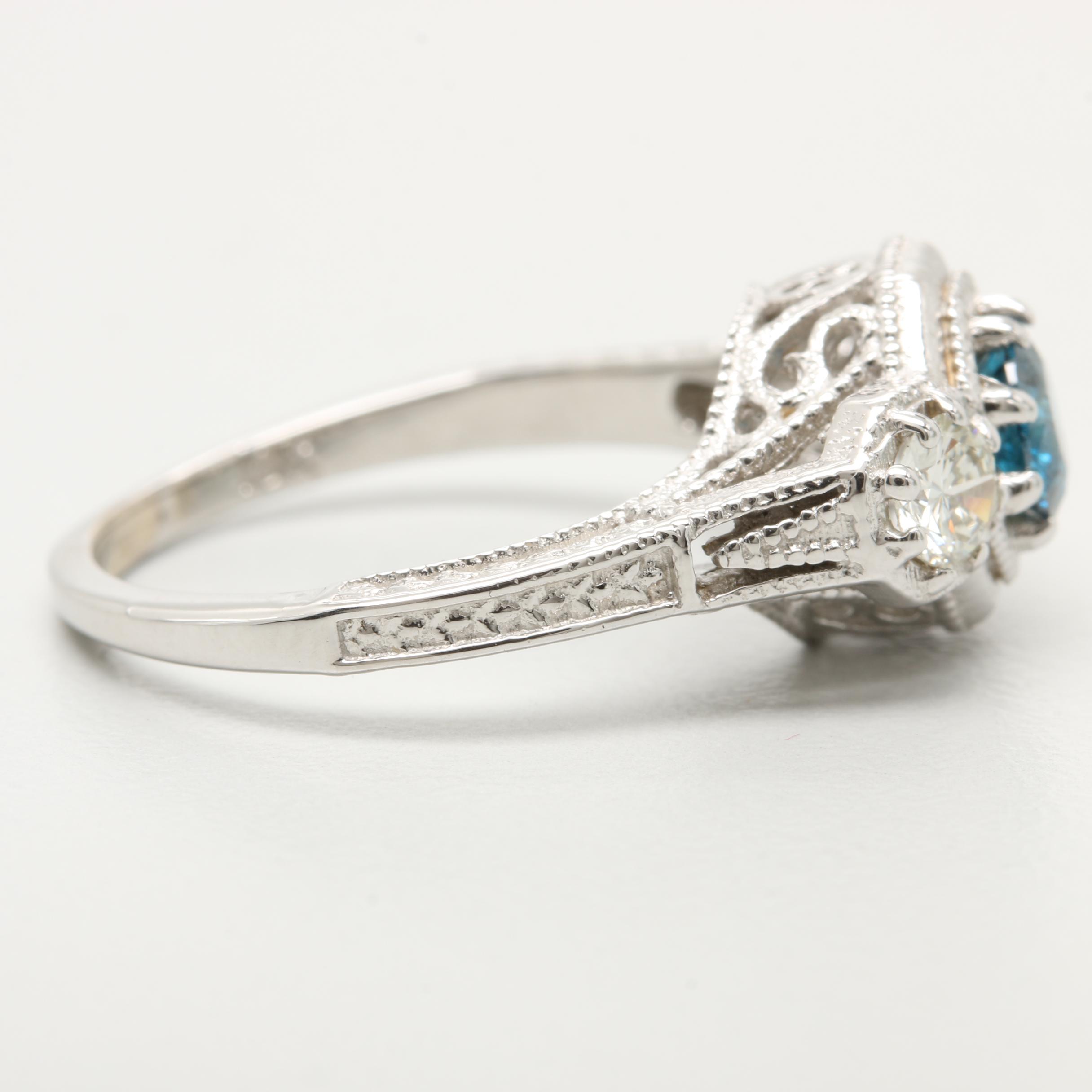 18K White Gold Diamond Ring
