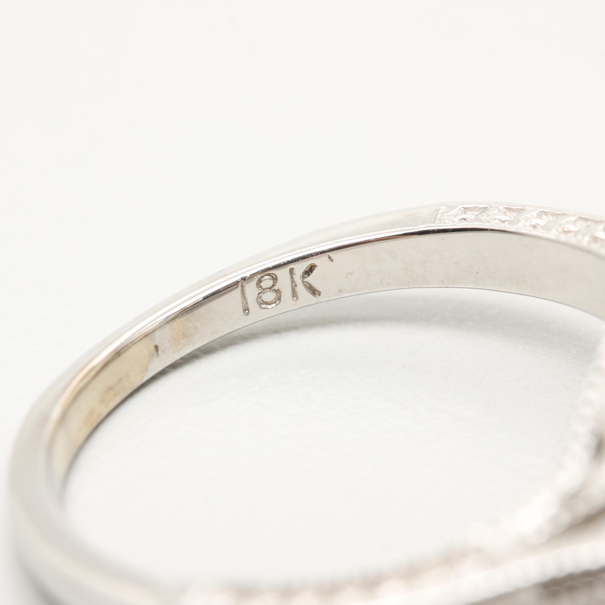 18K White Gold Diamond Ring