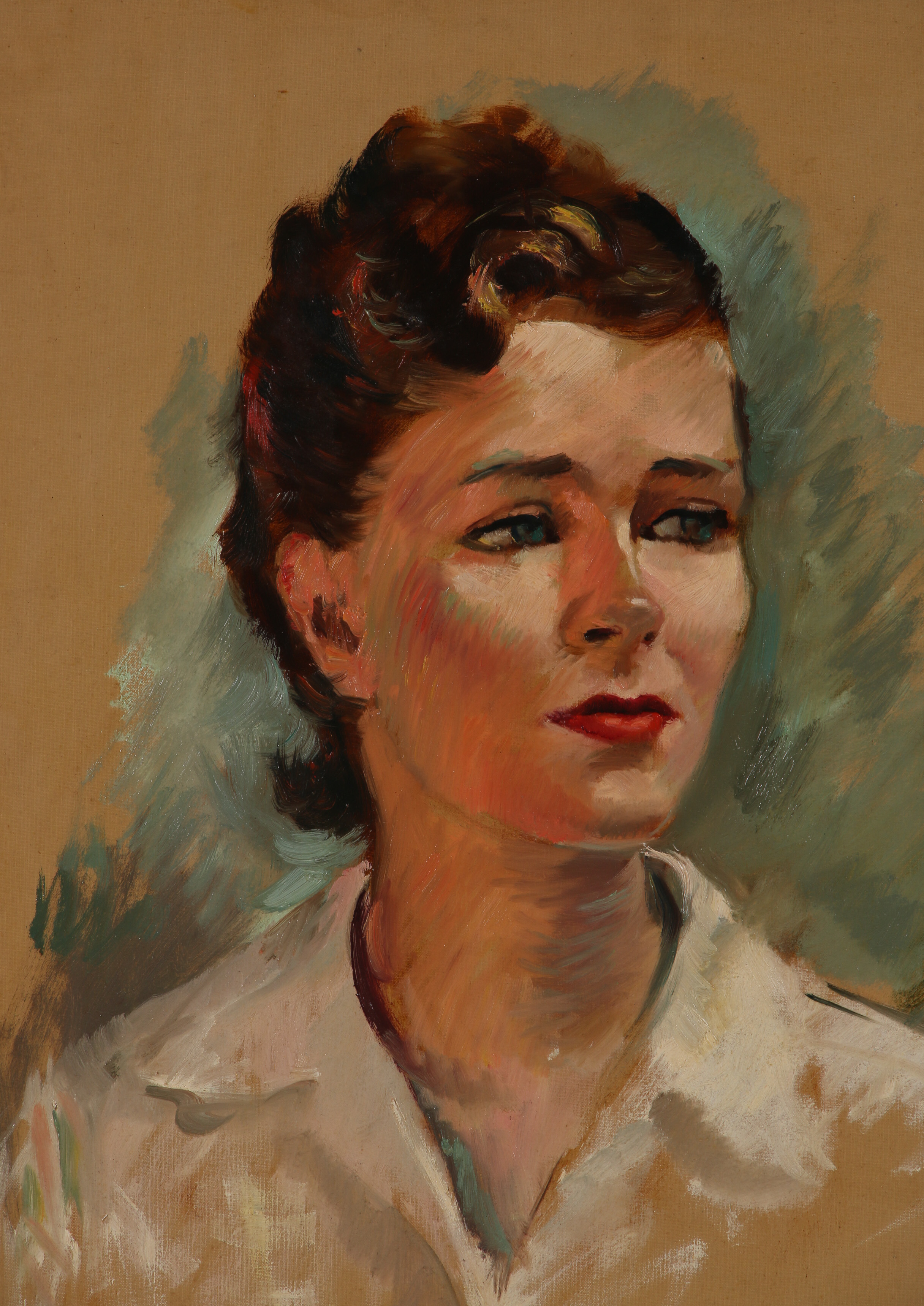 Robert Whitmore Oil Painting "Female Portrait (Antioch College Study)"