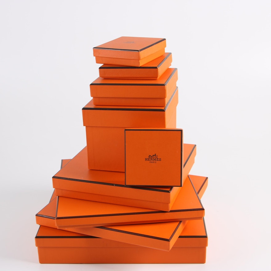 Hermès Gift Boxes Including Ribbons