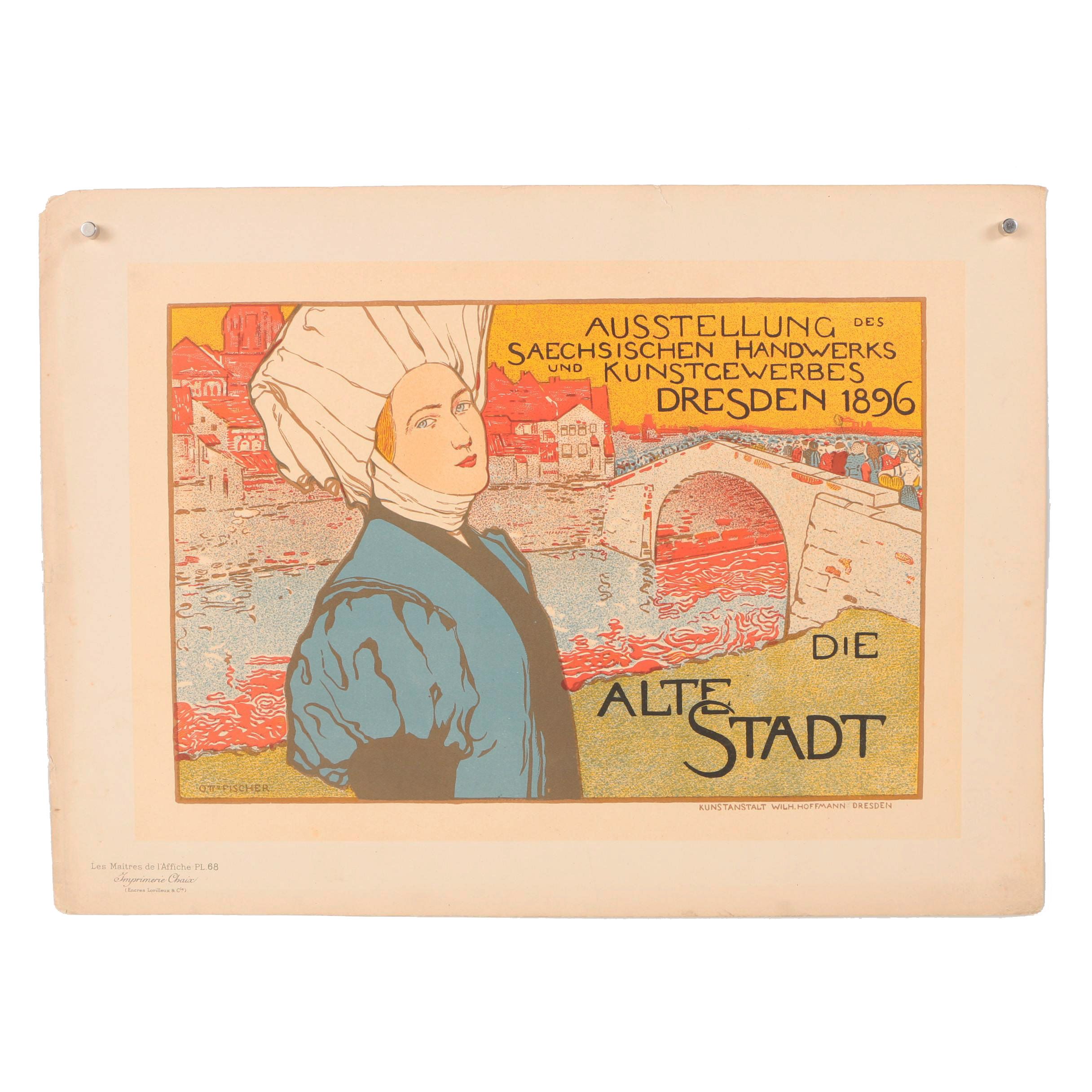 Otto Fischer 19th Century Lithograph from "Maitres de l'Affiche"