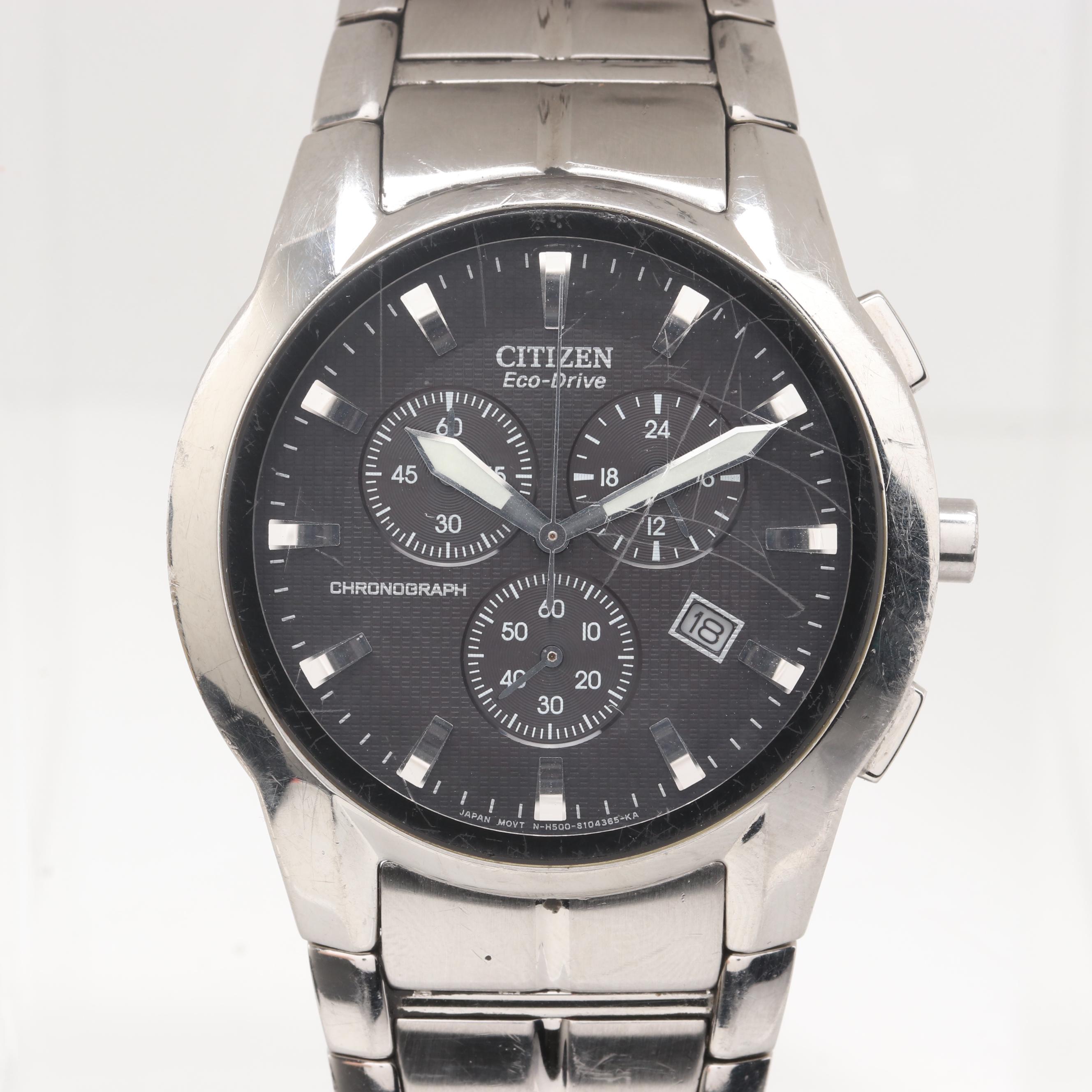 Citizen Eco-Drive Stainless Steel Chronograph Watch