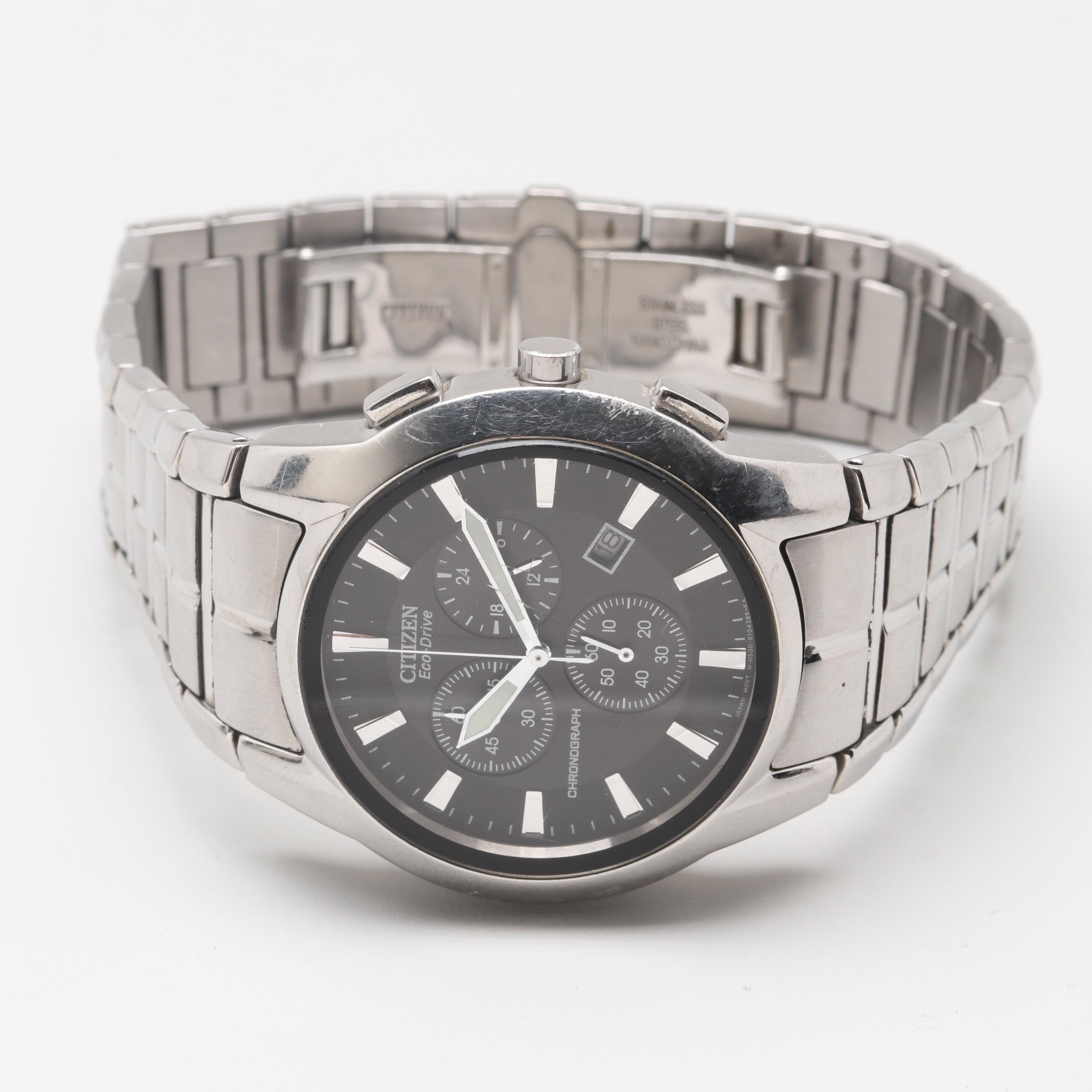 Citizen Eco-Drive Stainless Steel Chronograph Watch