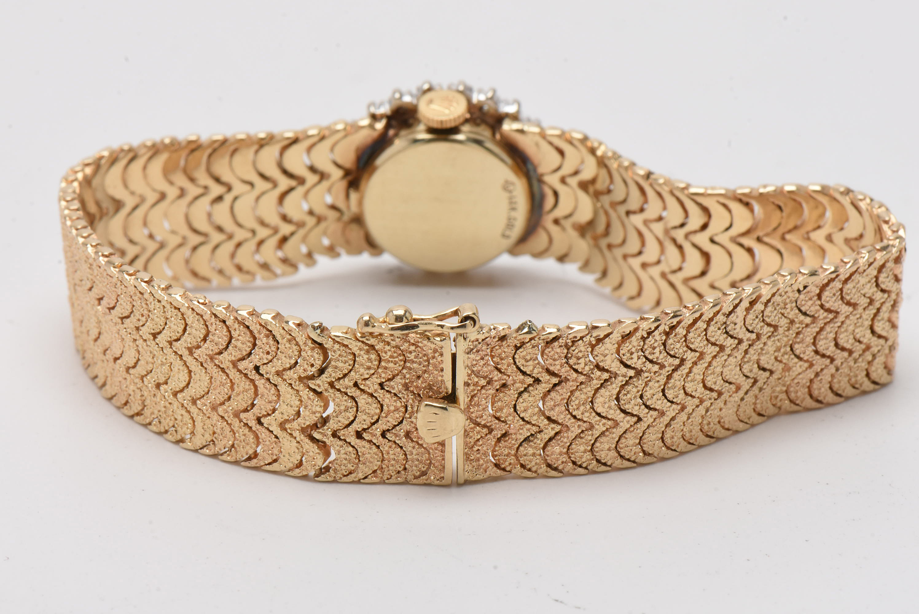 Vintage Rolex 14K Yellow Gold and Diamond Bezel Watch