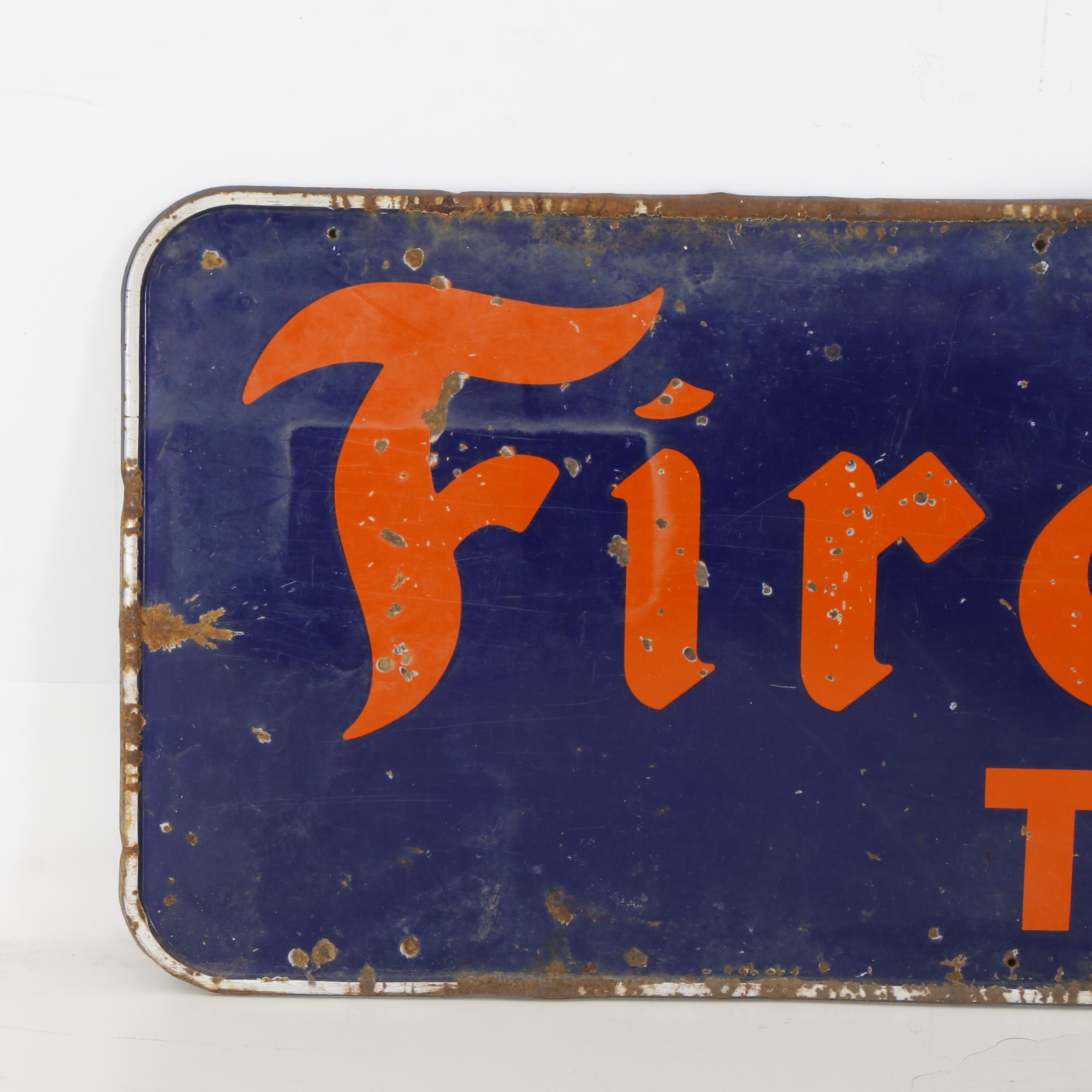 1940s-1950s Firestone Metal Advertising Sign