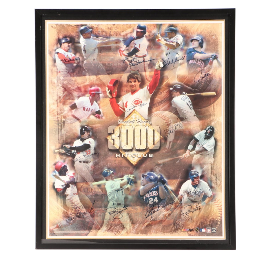 3000 Hit Multi-Signed Poster