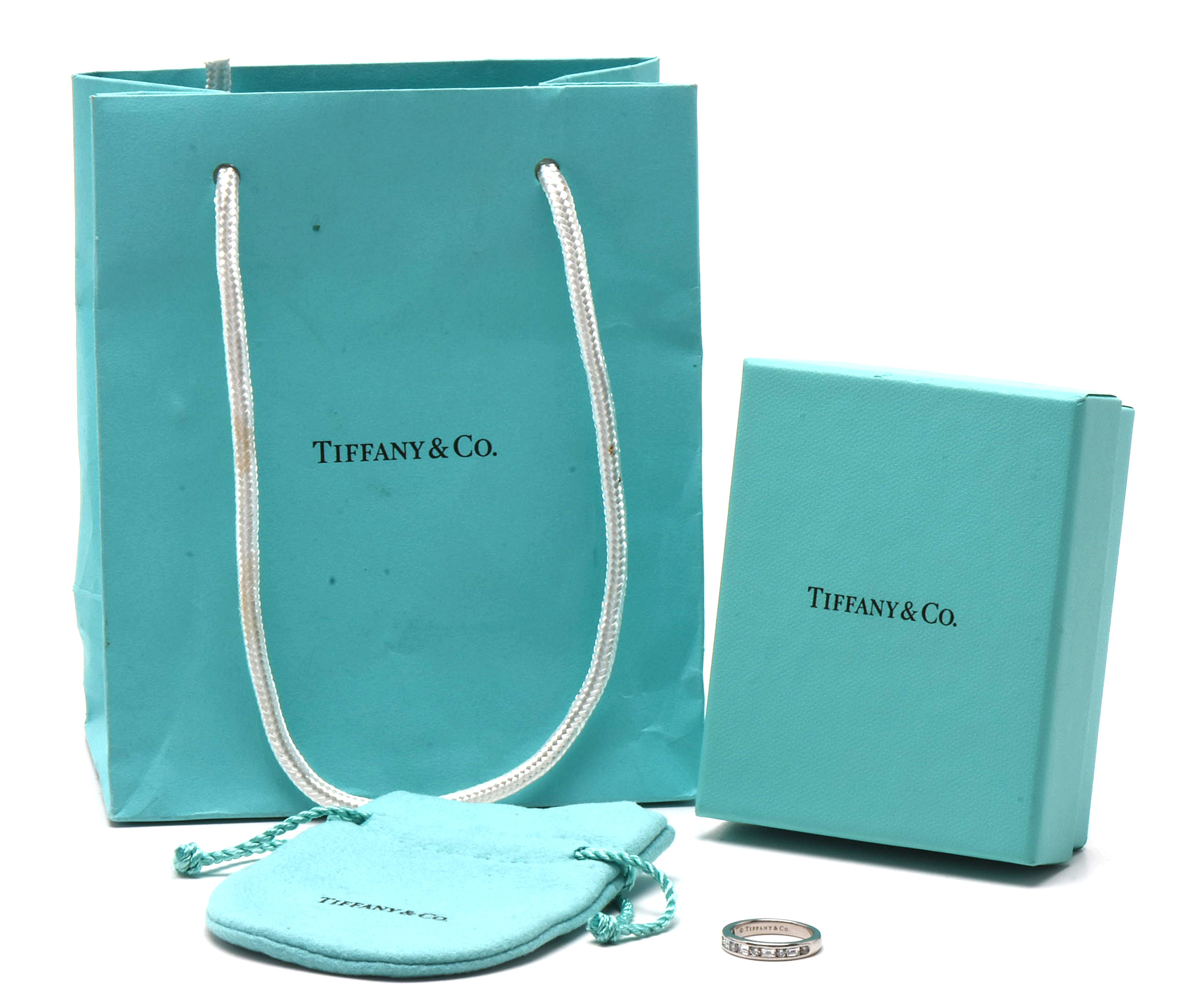 Tiffany & Co. Platinum Channel-Set Diamond Band Ring