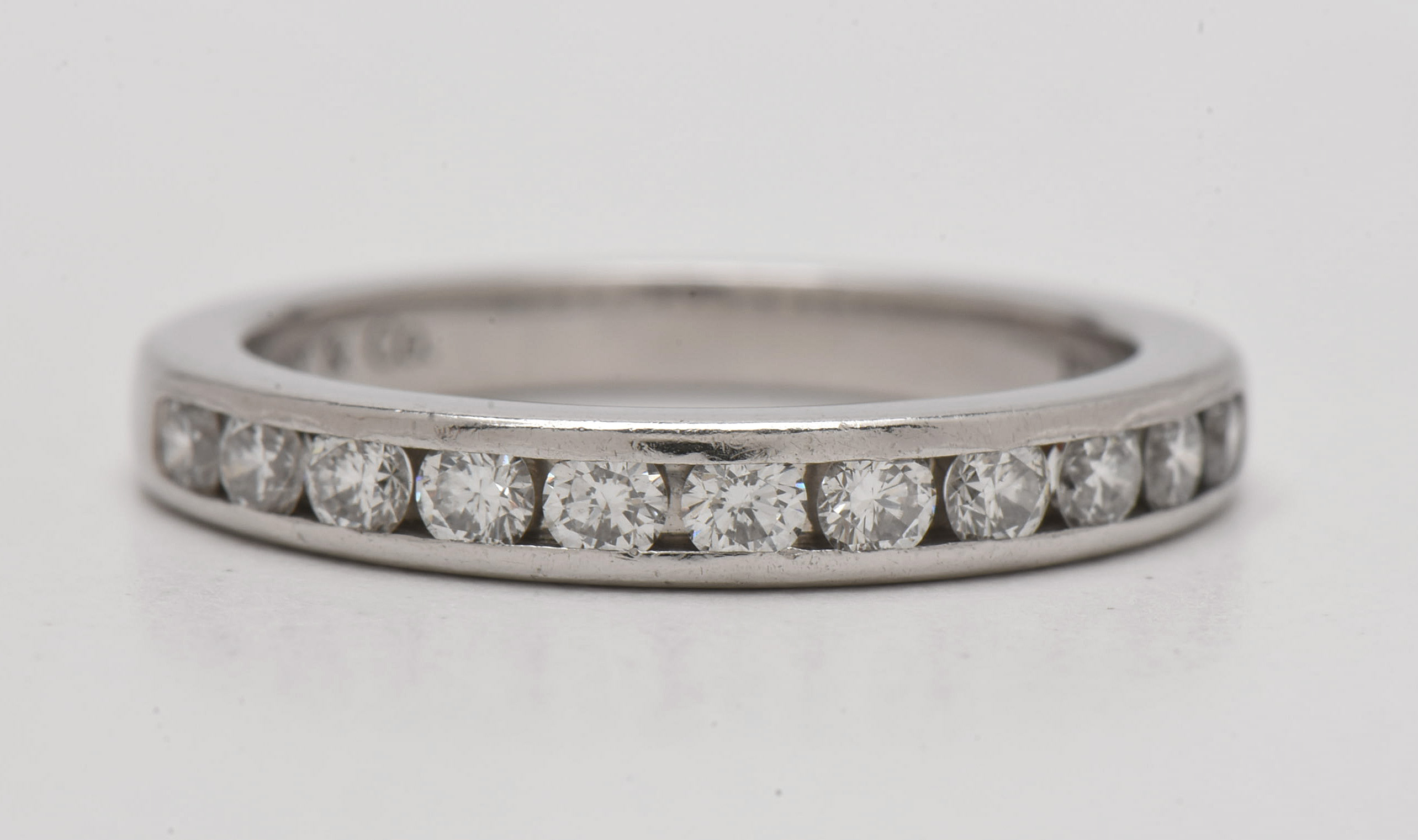 Tiffany & Co.  Platinum Diamond Half Circle Eternity Ring