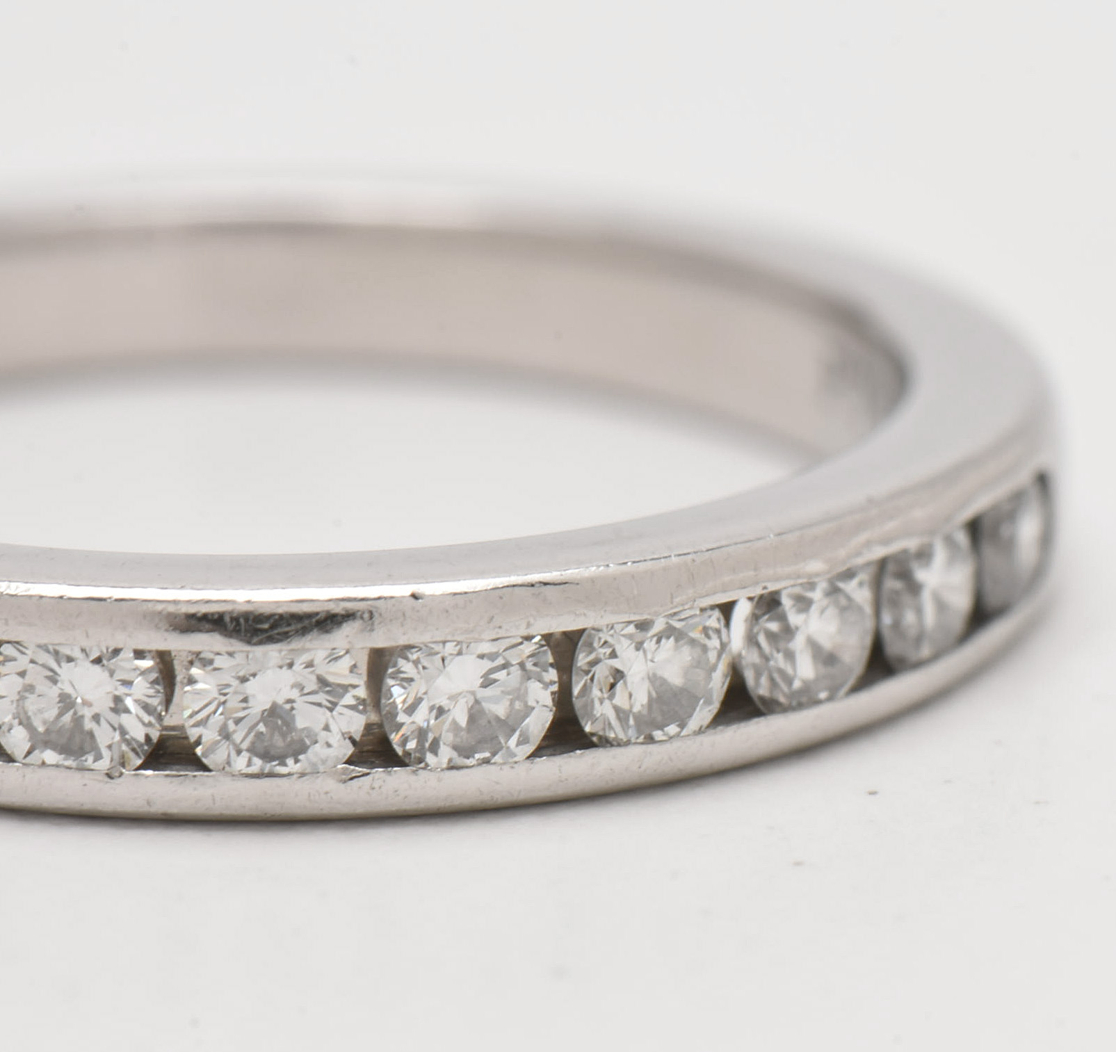Tiffany & Co.  Platinum Diamond Half Circle Eternity Ring