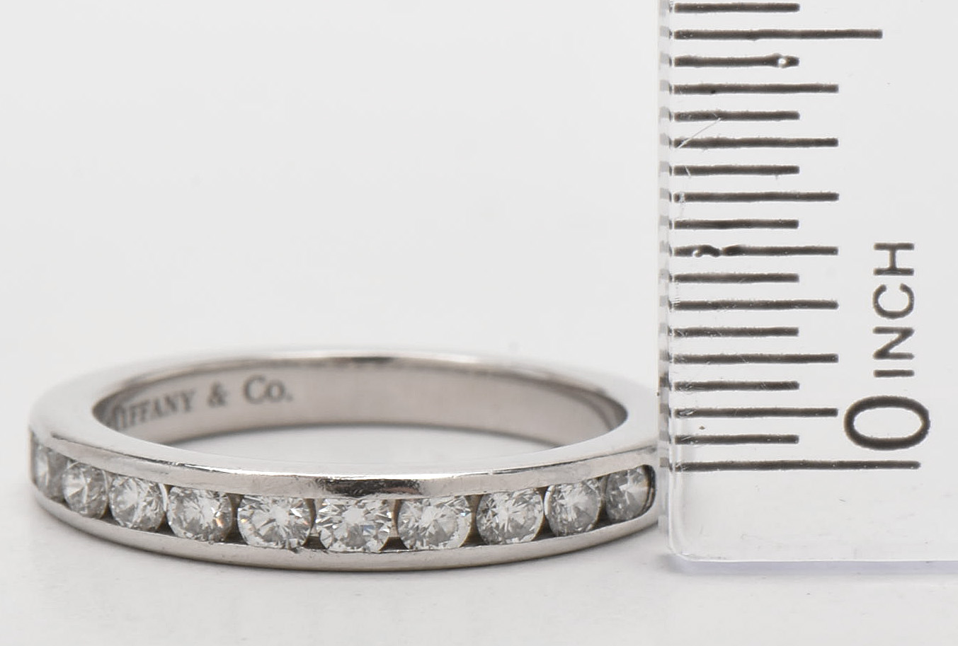 Tiffany & Co.  Platinum Diamond Half Circle Eternity Ring