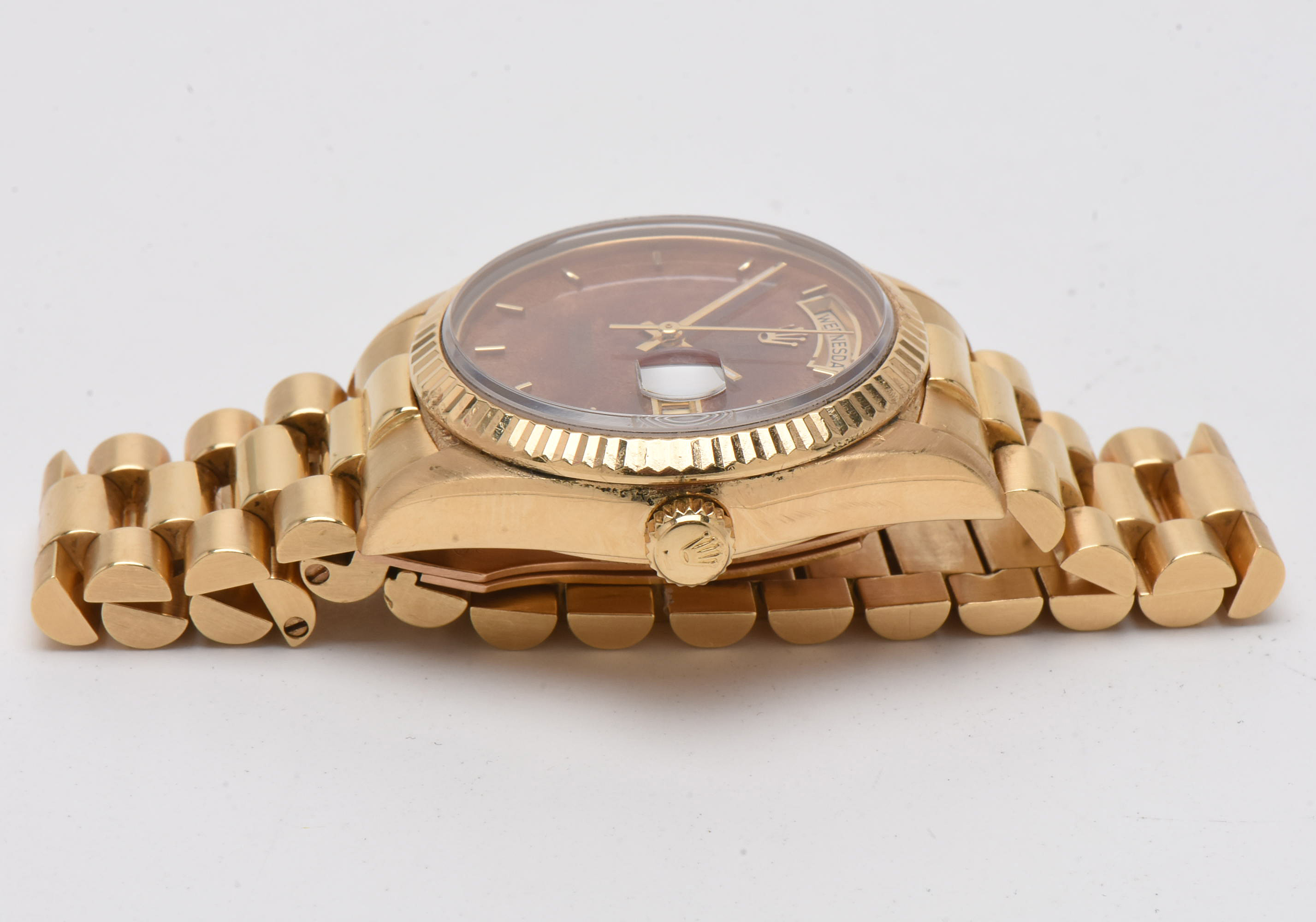 Rolex Presidential Day-Date 18K Gold & Rare Factory Exotic Wood Dial Watch