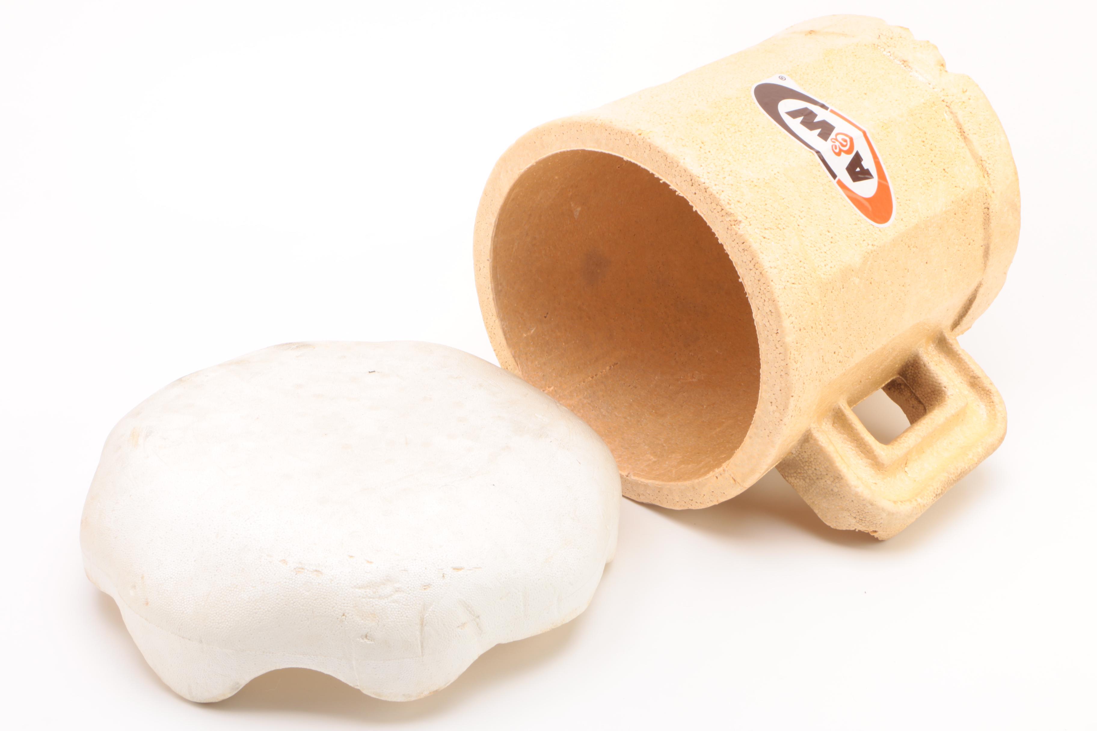 Vintage A&W Root Beer Styrofoam Cooler and Husman's Potato Chips Tin