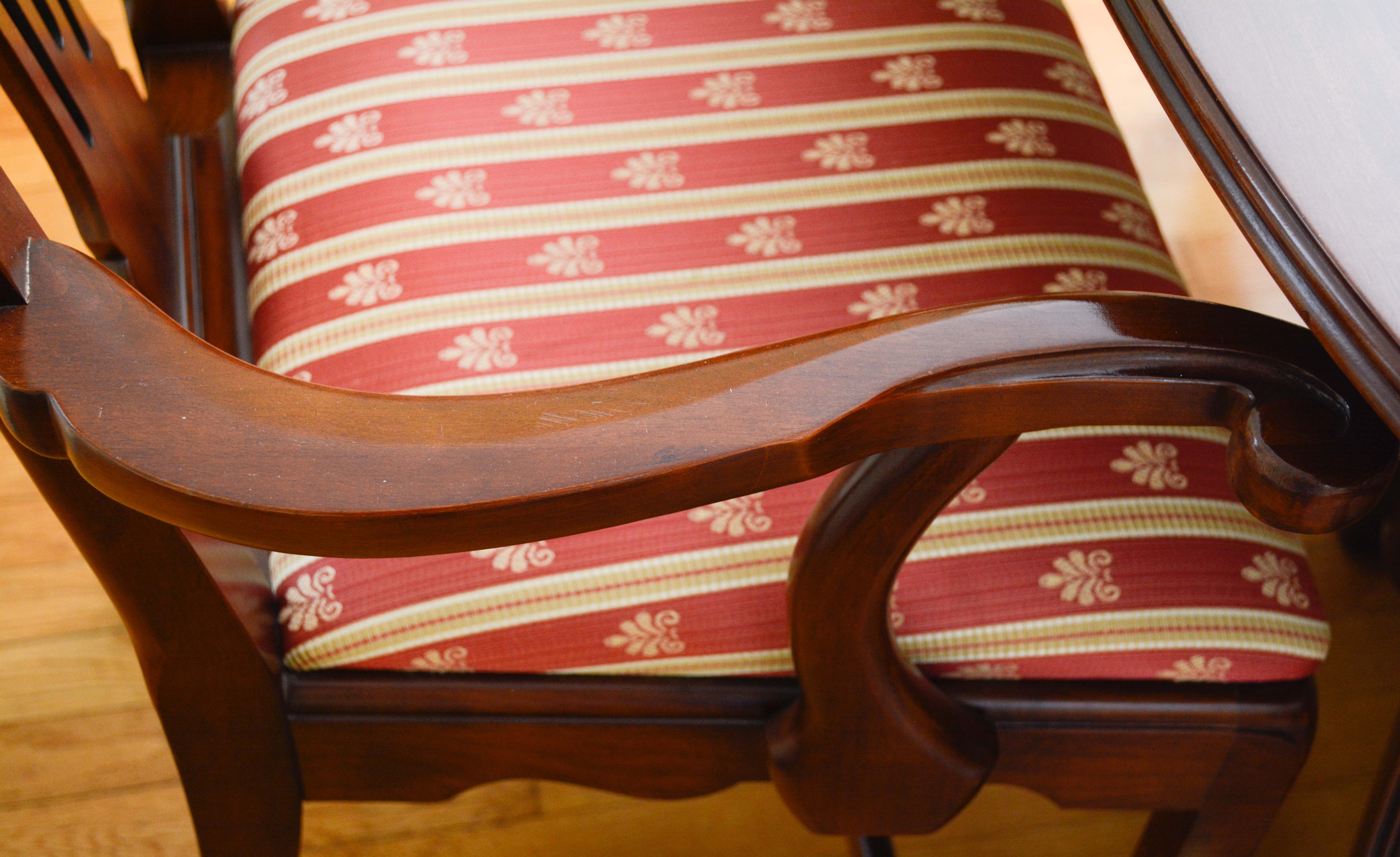 Federal Style Double Pedestal Dining Table with Chairs by Statton