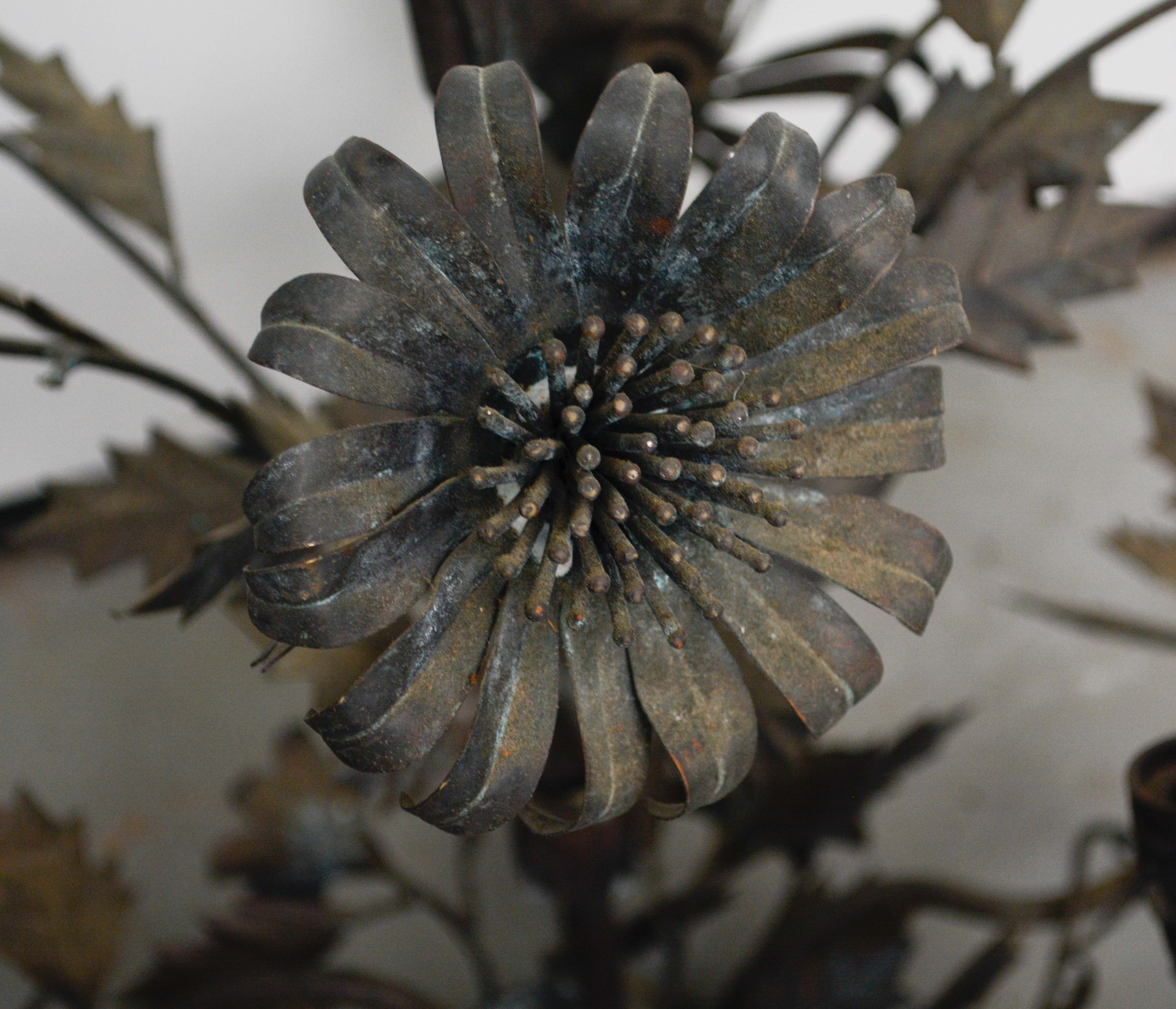 Brass Tole Chandelier