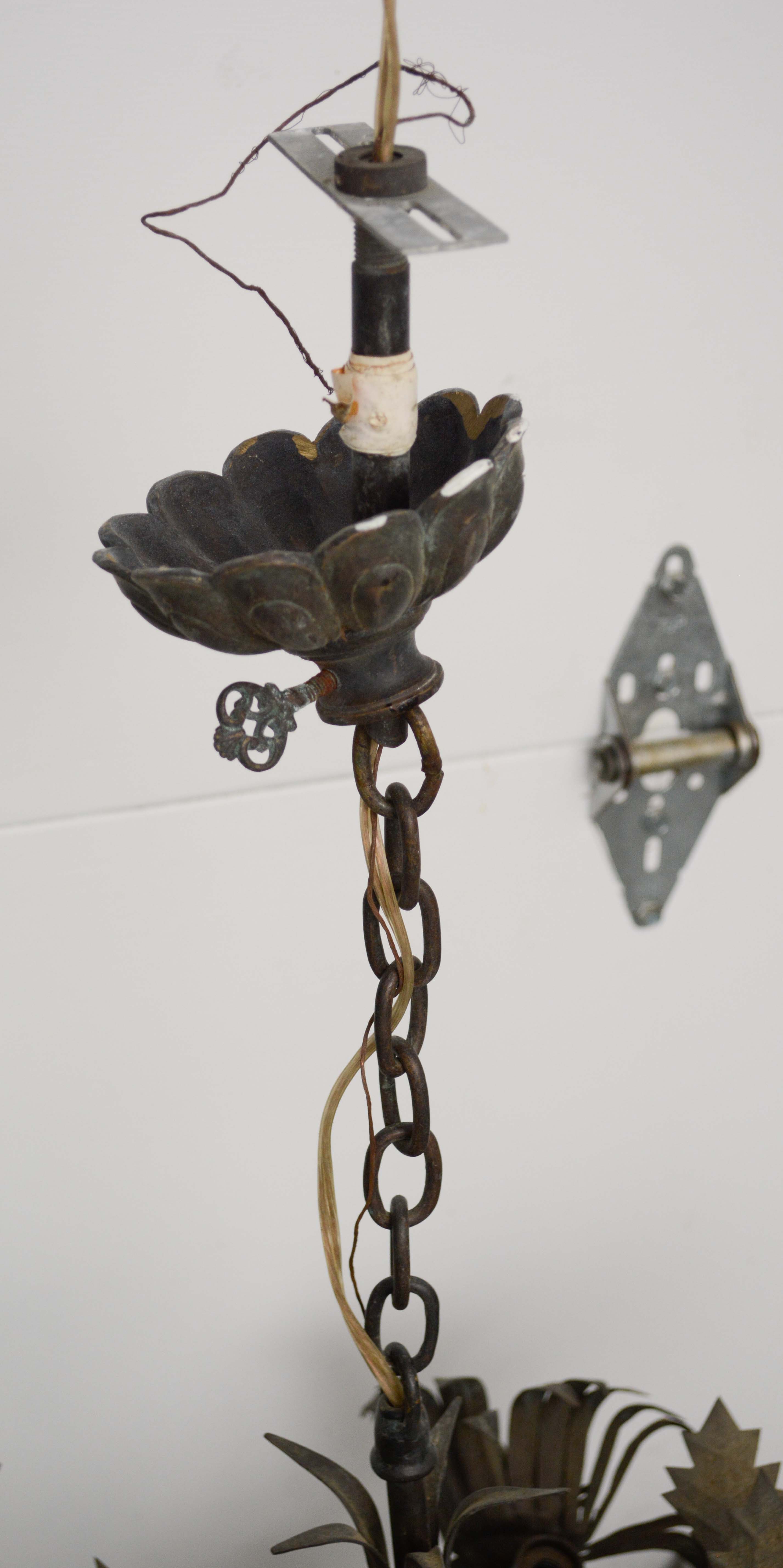 Brass Tole Chandelier