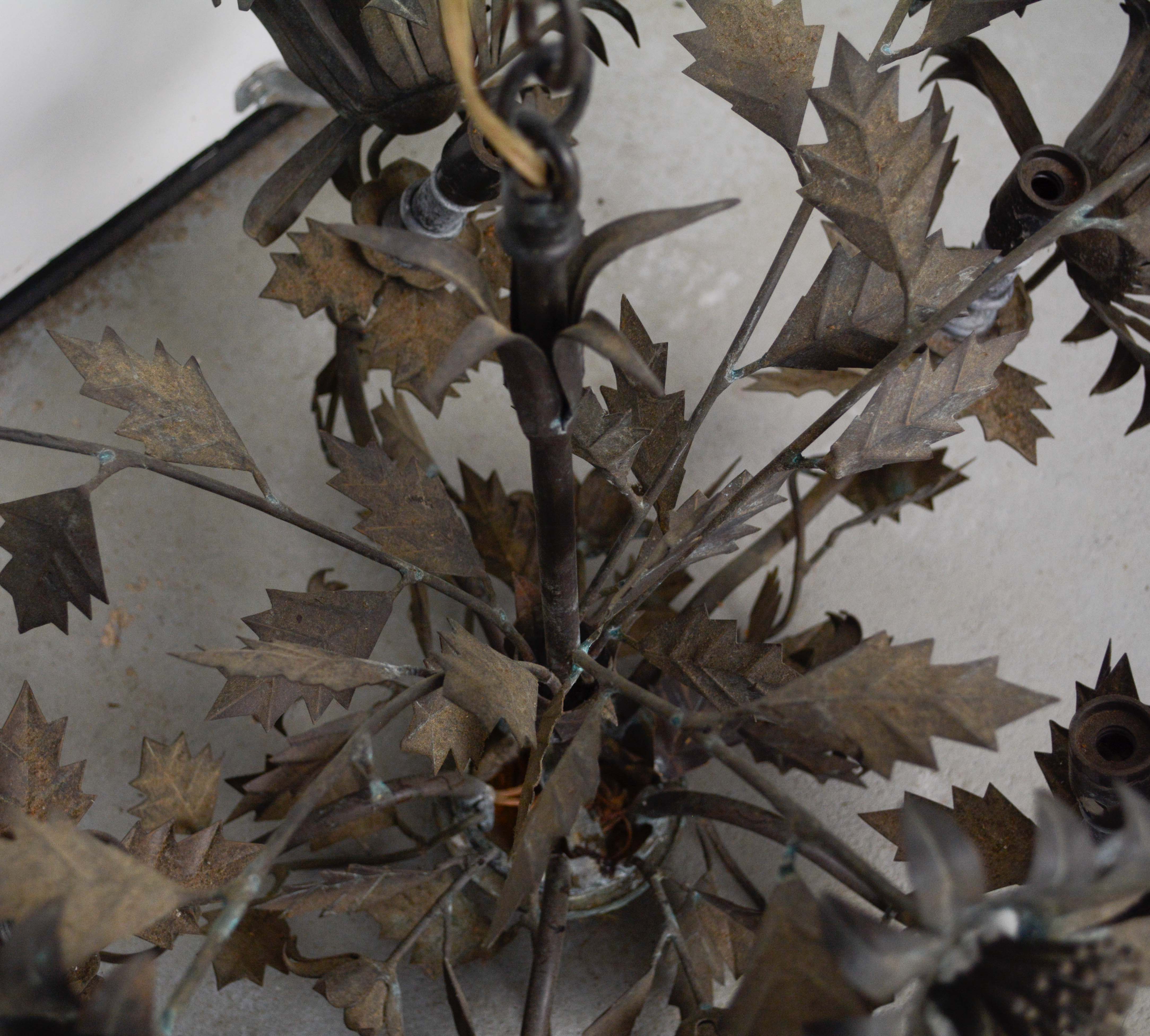 Brass Tole Chandelier