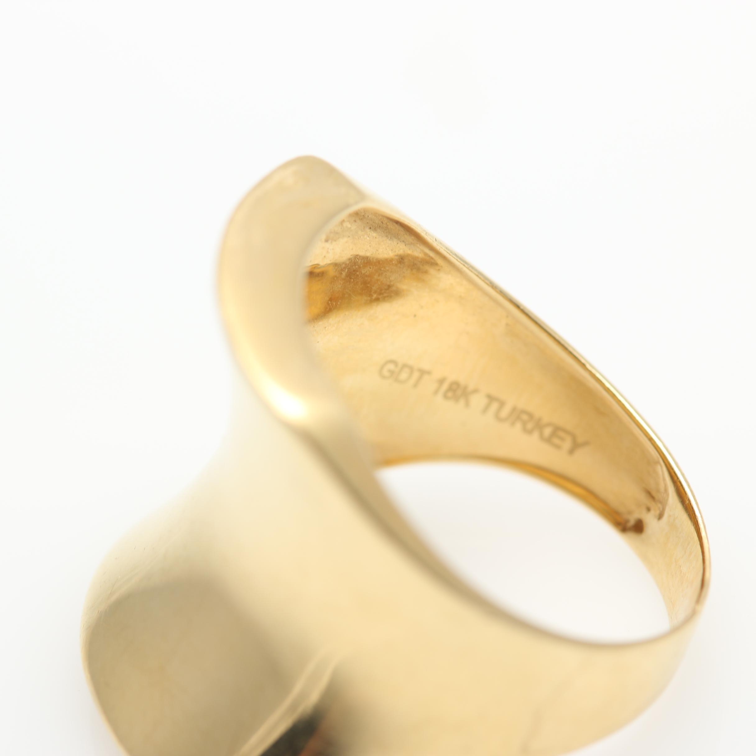 18K Yellow Gold Ring