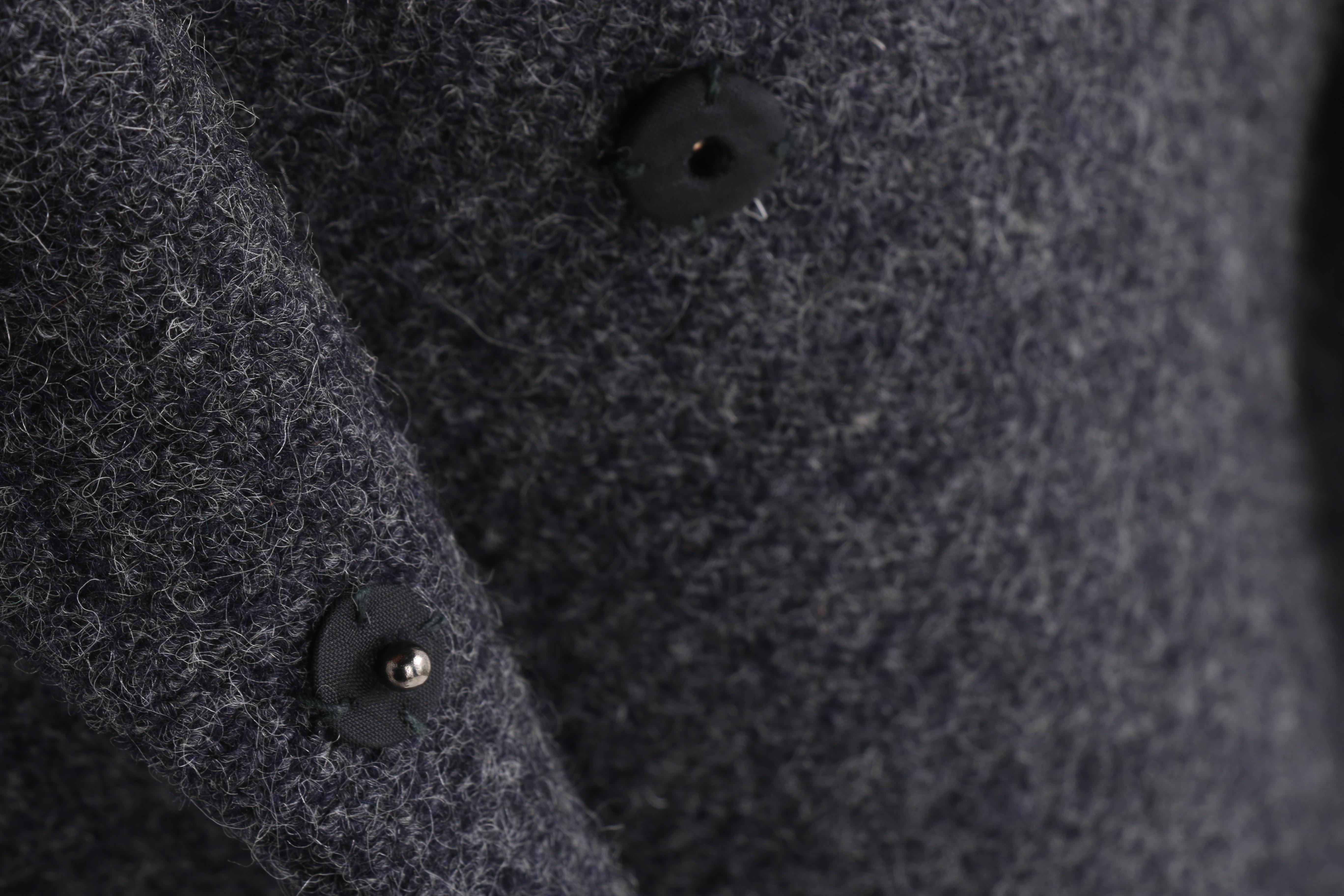 1960s Vintage Nordstrom Best Bouclé Wool Coat with Fox Fur Trim