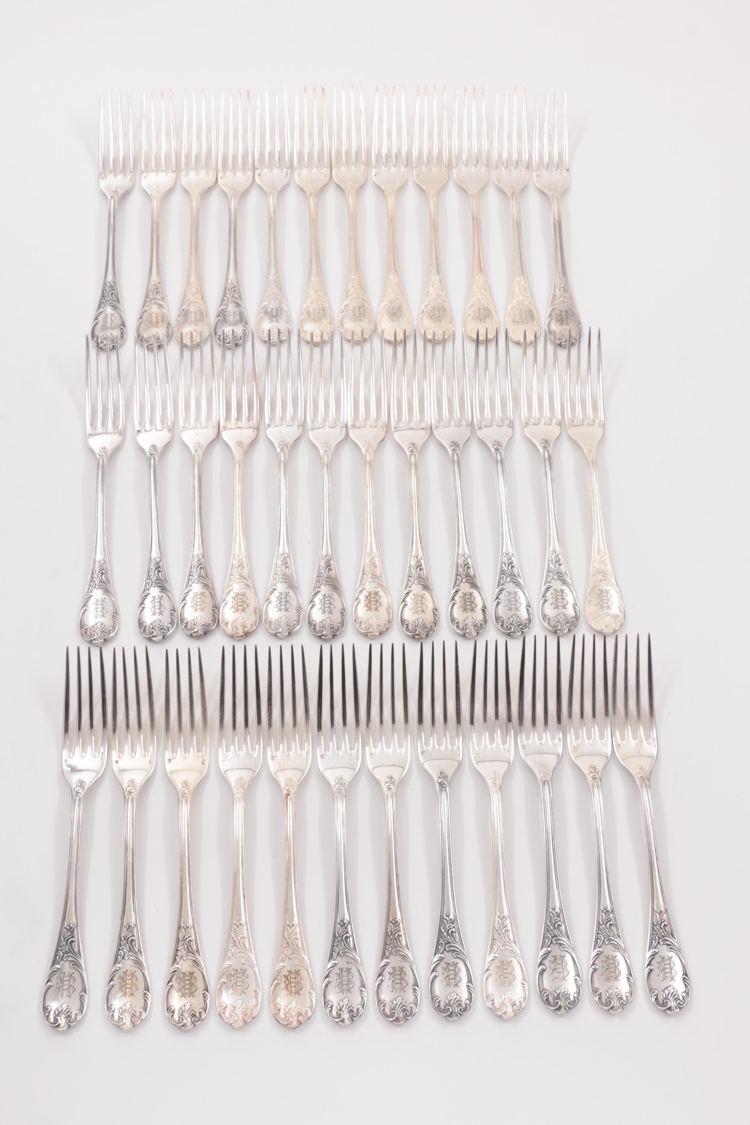 French Christofle "Marly" Silver Plate Flatware