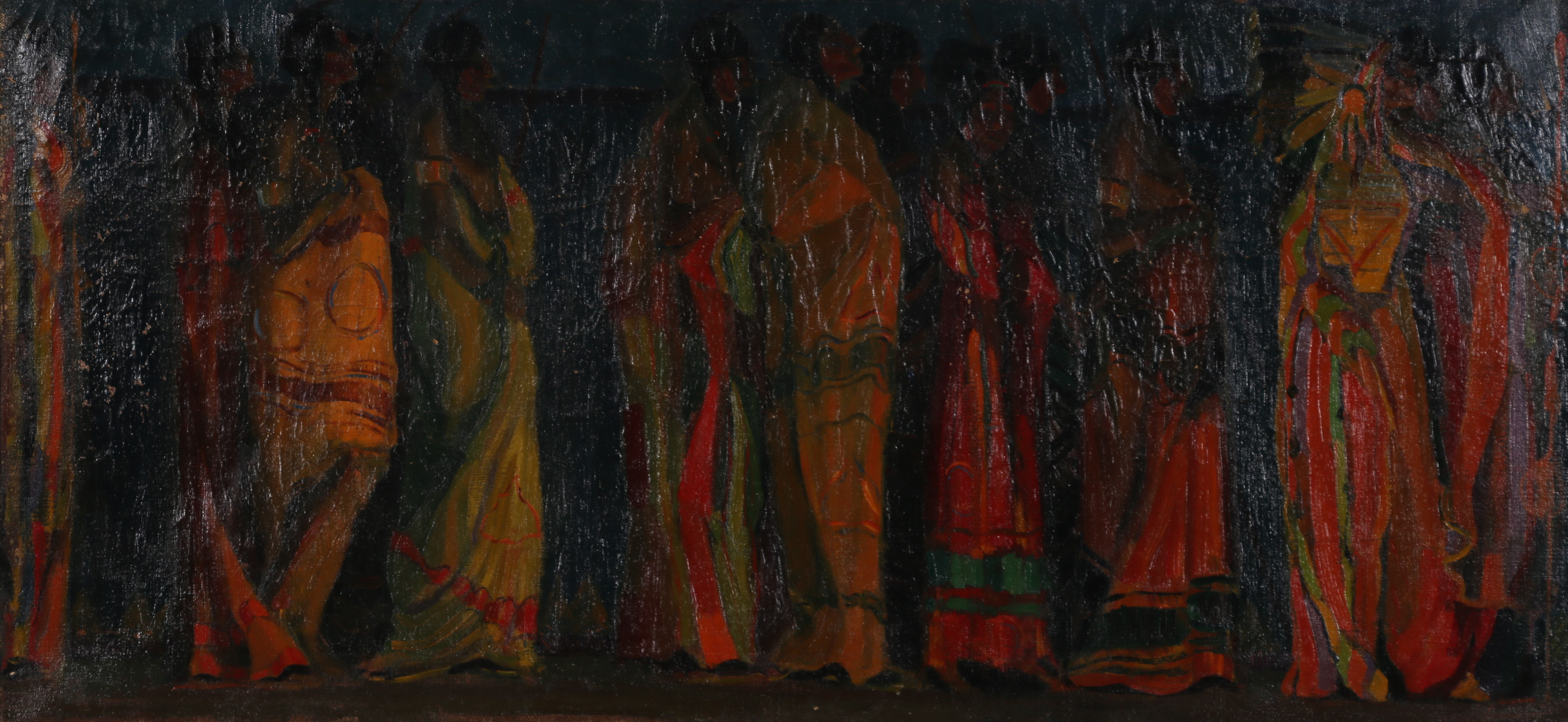 Robert Whitmore Oil Painting "Indian Procession"
