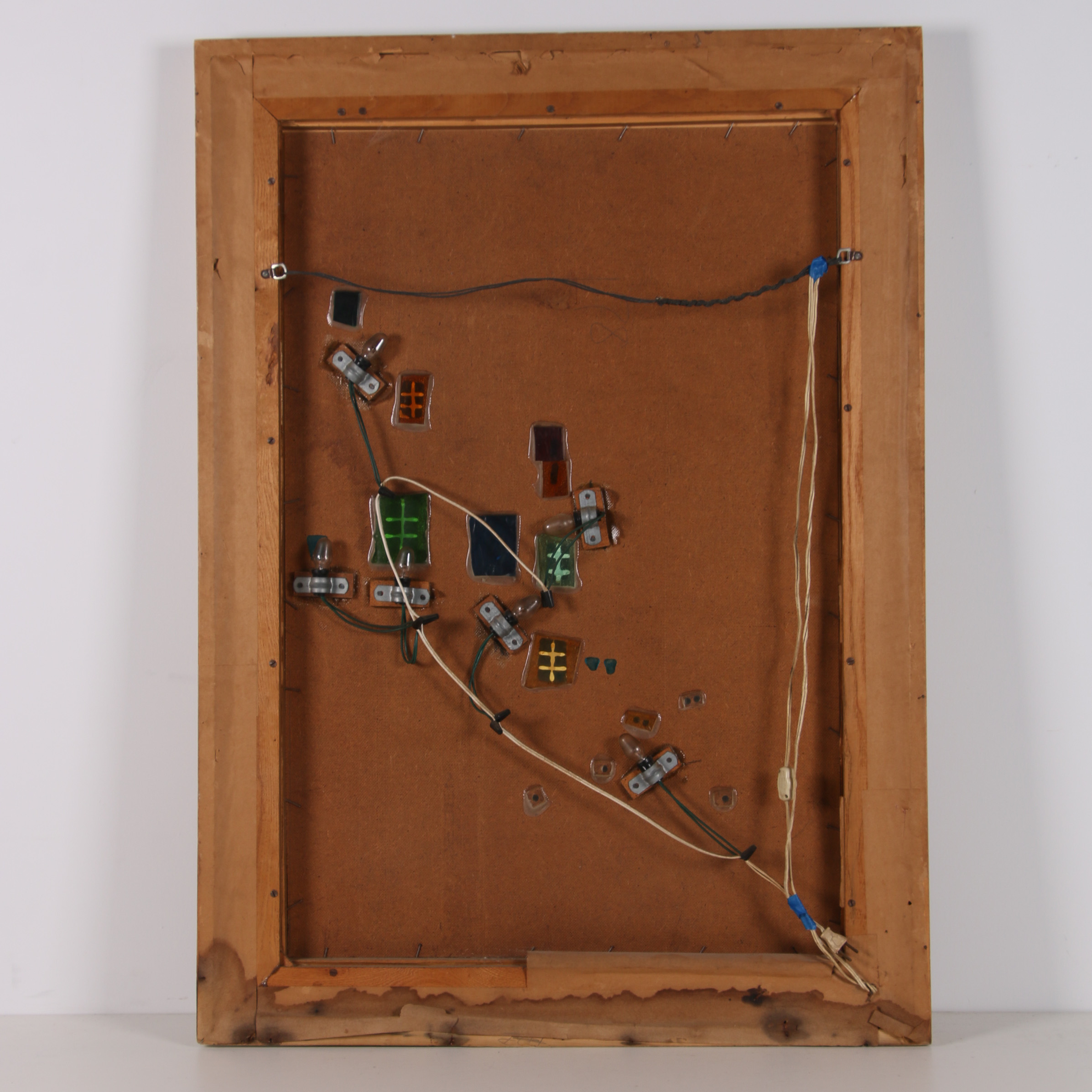 Mid 20th Century Electrified Mixed Media Composition After Mikulik