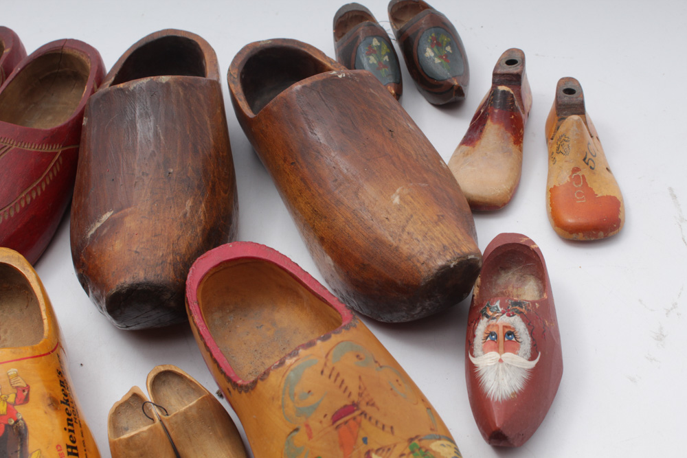 Vintage Shoe Forms and Wooden Clogs