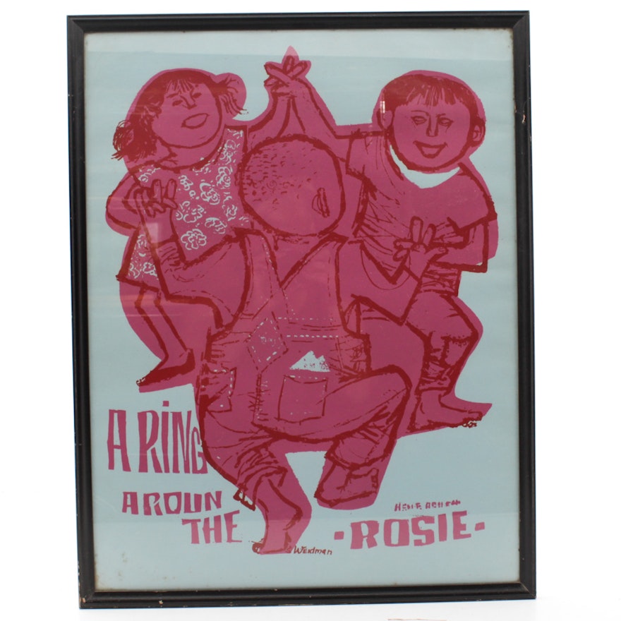 David Weidman Serigraph "A Ring Around the Rosie"