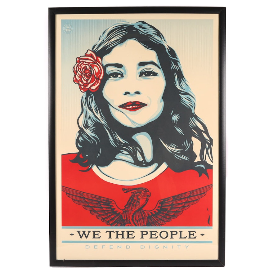 Shepard Fairey Offset Print "We the People Defend Dignity"