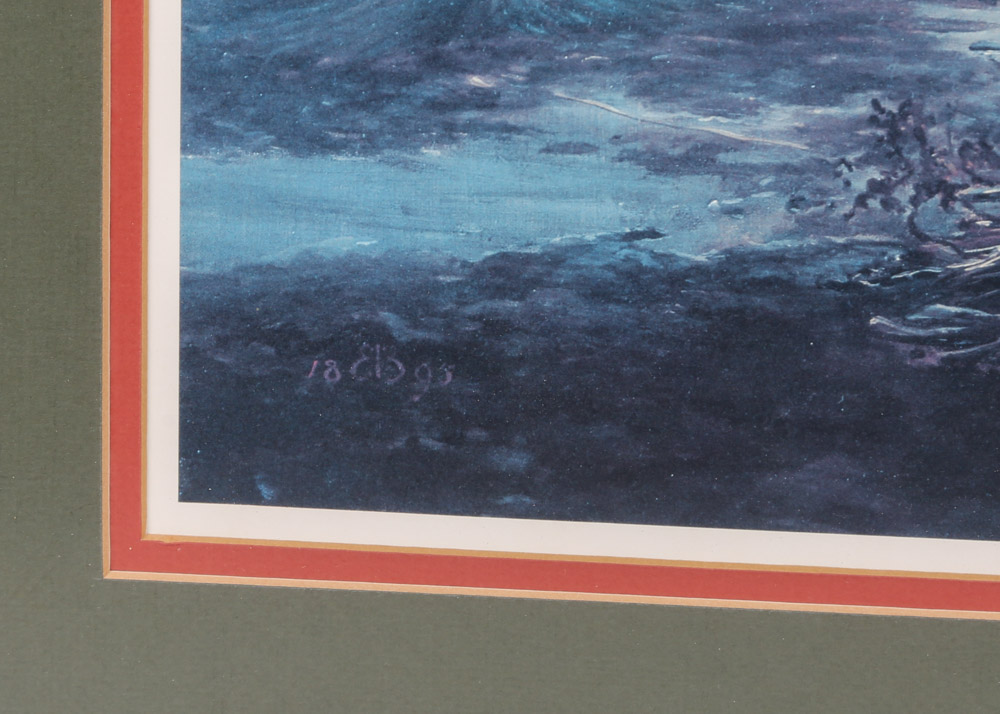 Offset Lithograph after Lady Elizabeth Butler "Dawn of Waterloo"