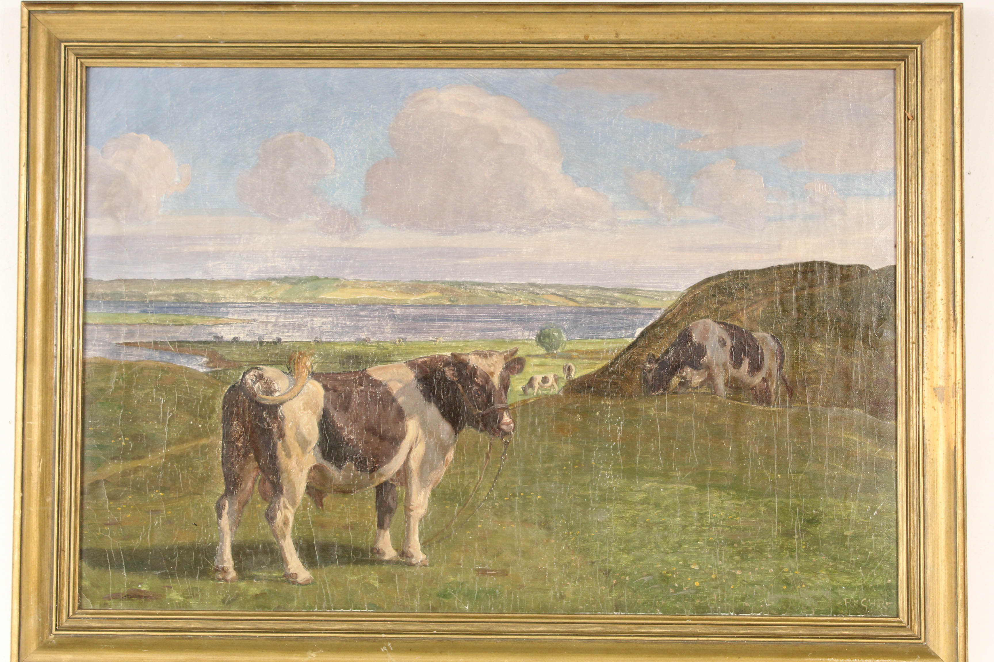 1926 Bucolic Landscape Oil Painting