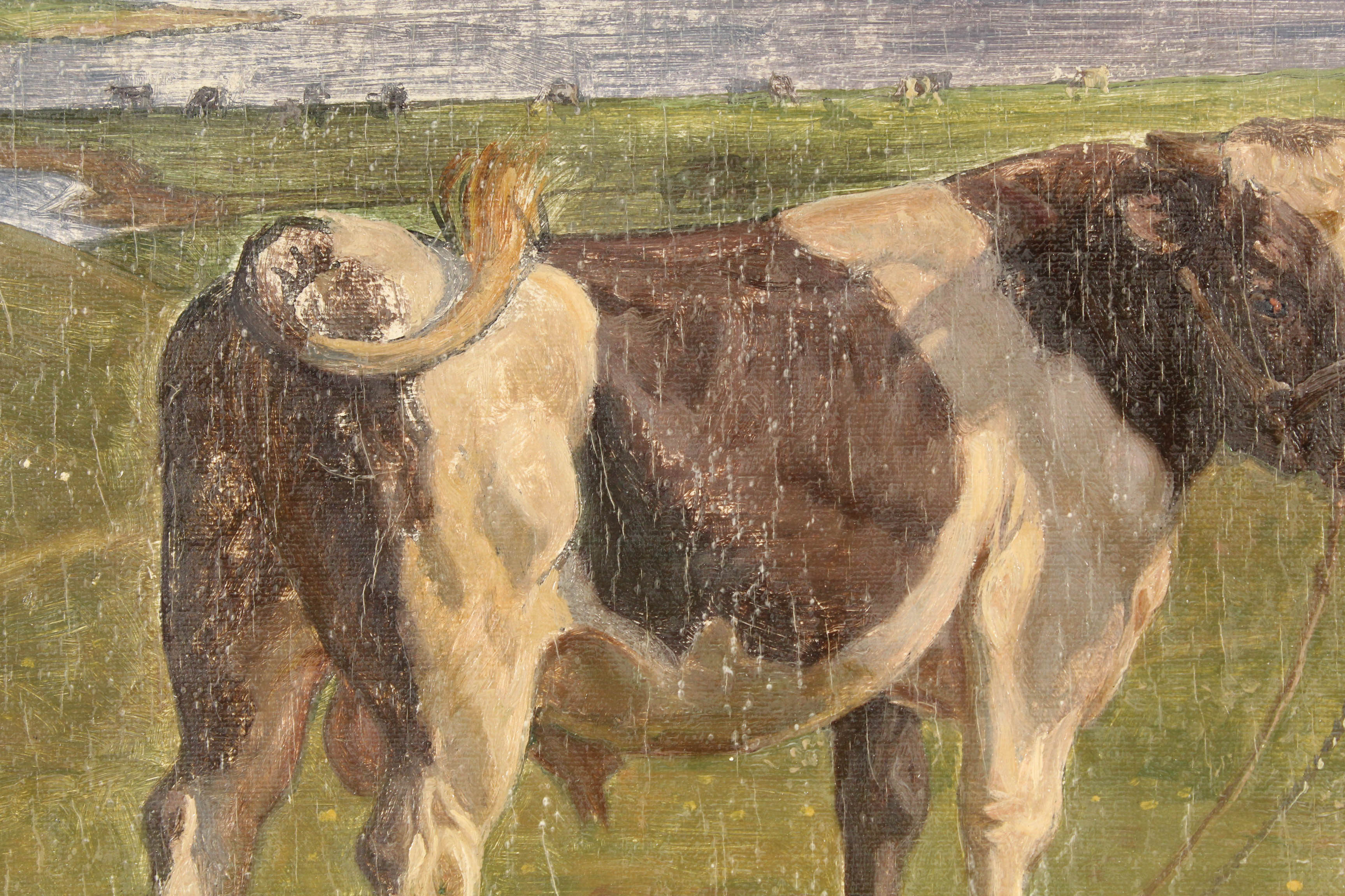 1926 Bucolic Landscape Oil Painting