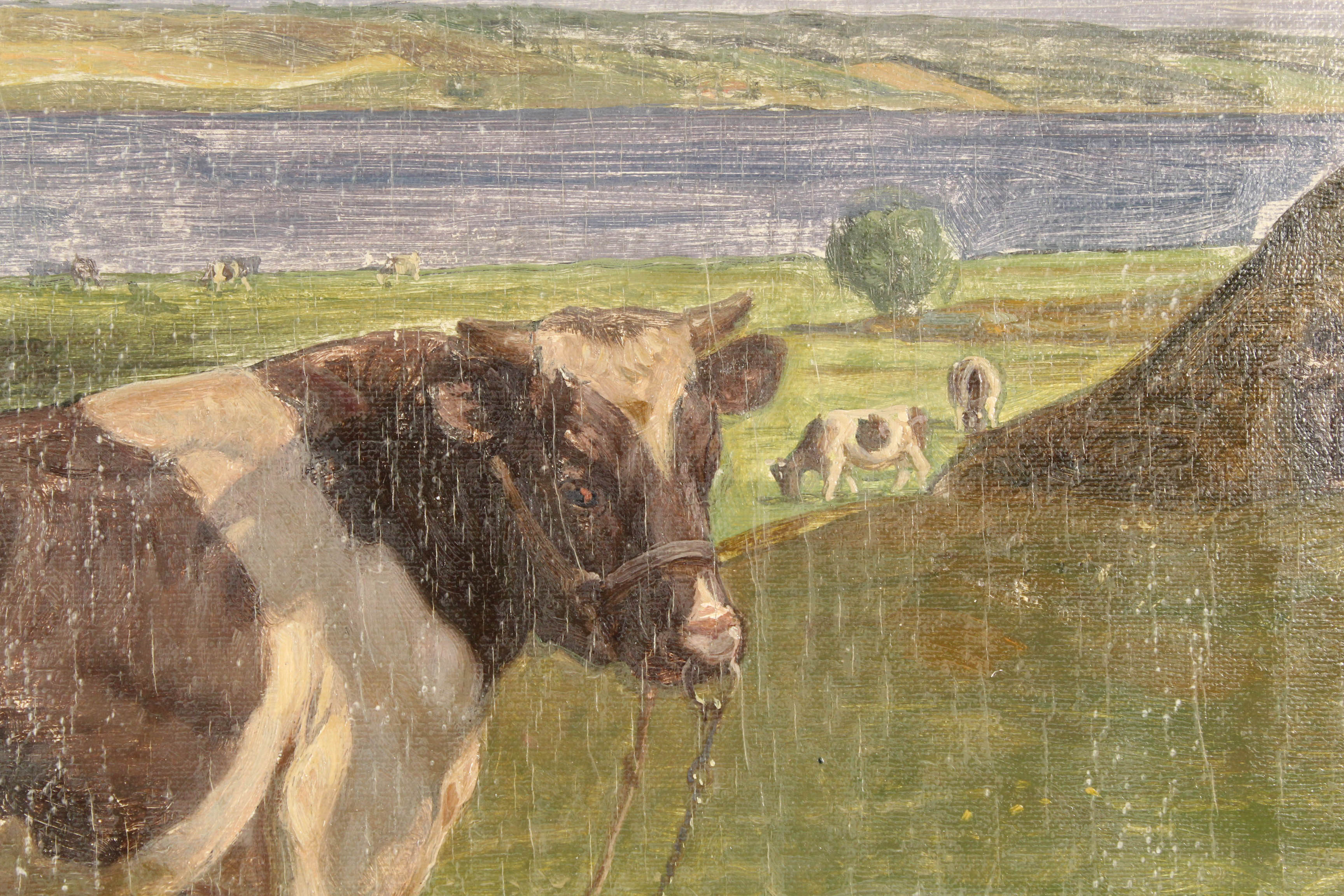 1926 Bucolic Landscape Oil Painting