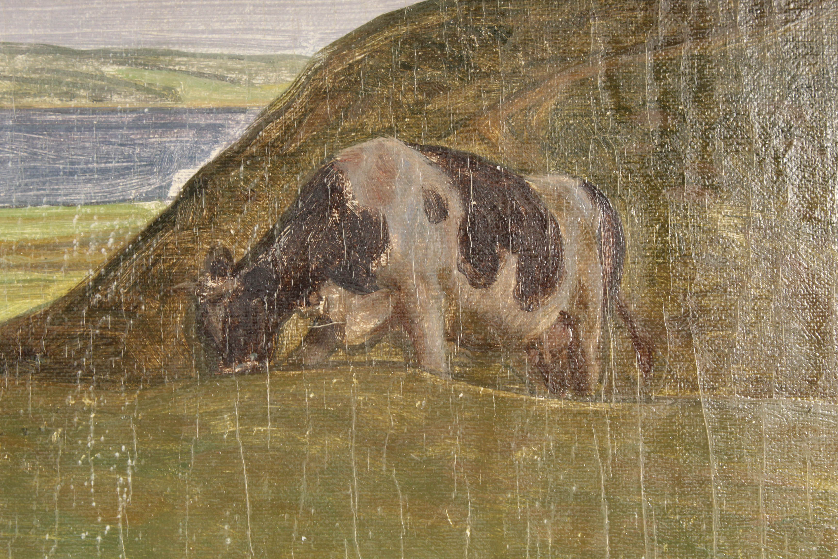 1926 Bucolic Landscape Oil Painting