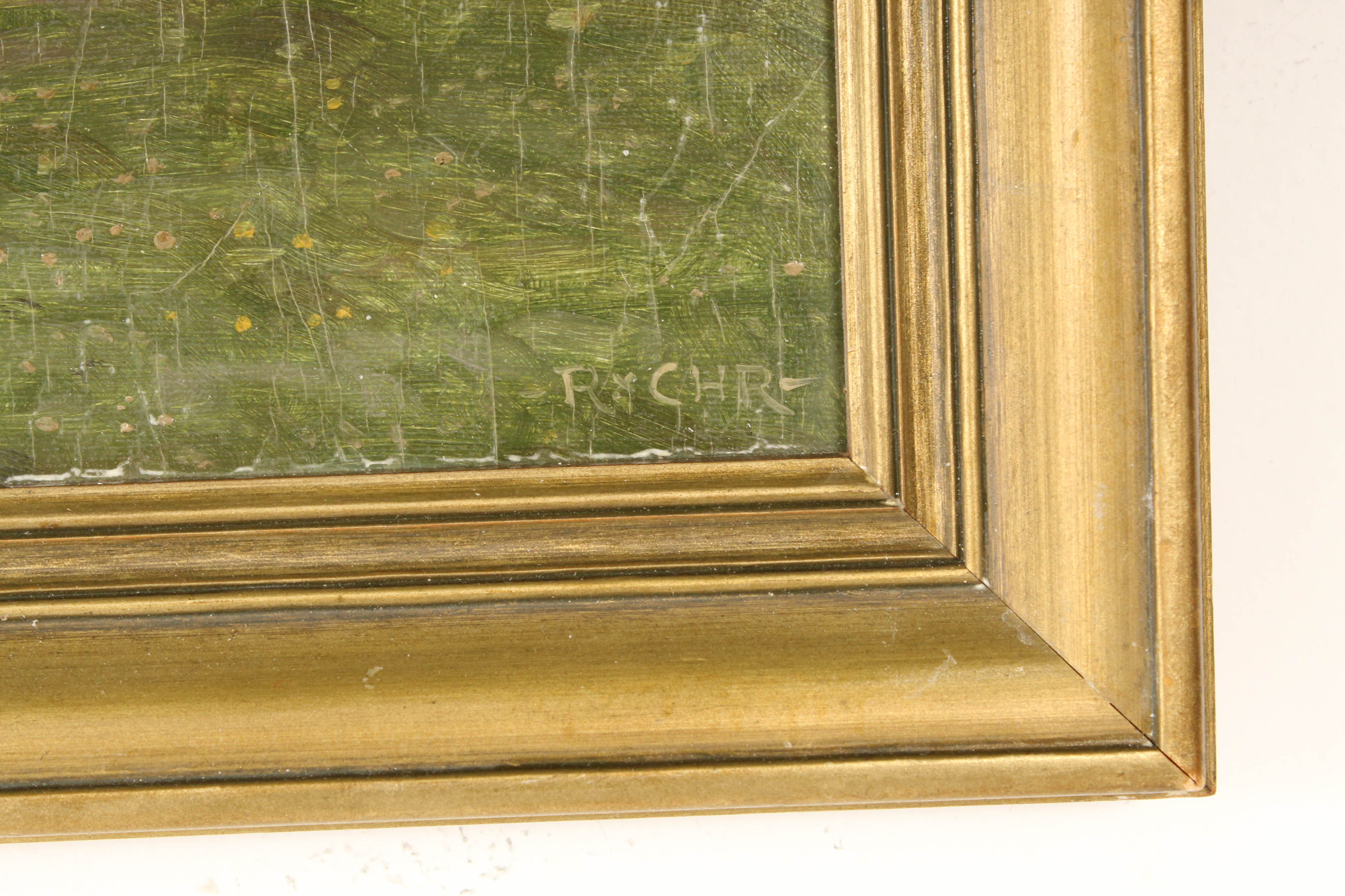 1926 Bucolic Landscape Oil Painting