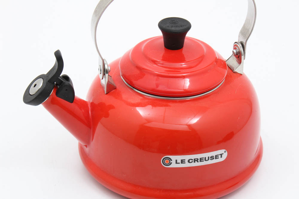Le Creuset Red Enamel Tea Kettle
