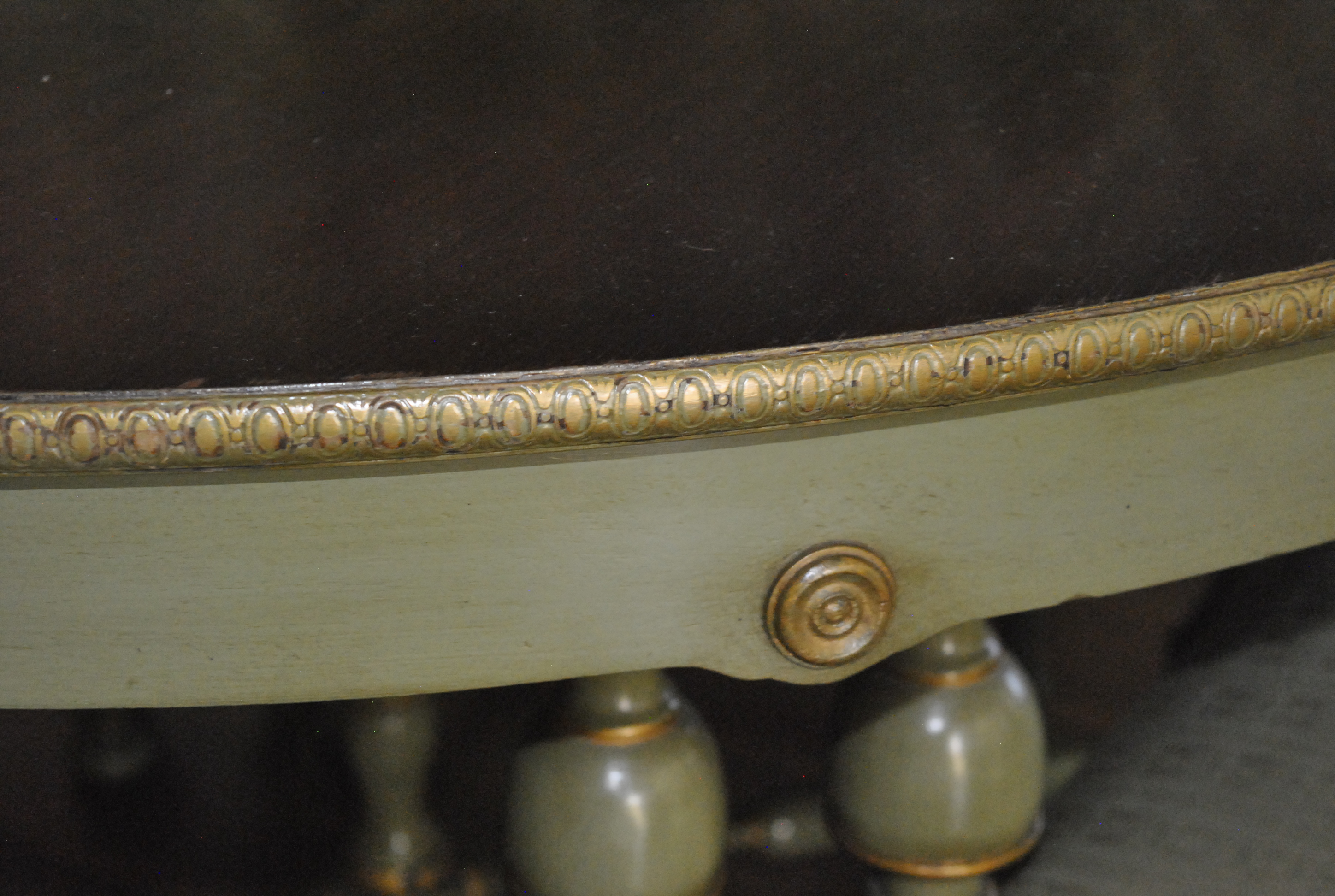 Green Painted Wooden Dinette Table and Chairs Set