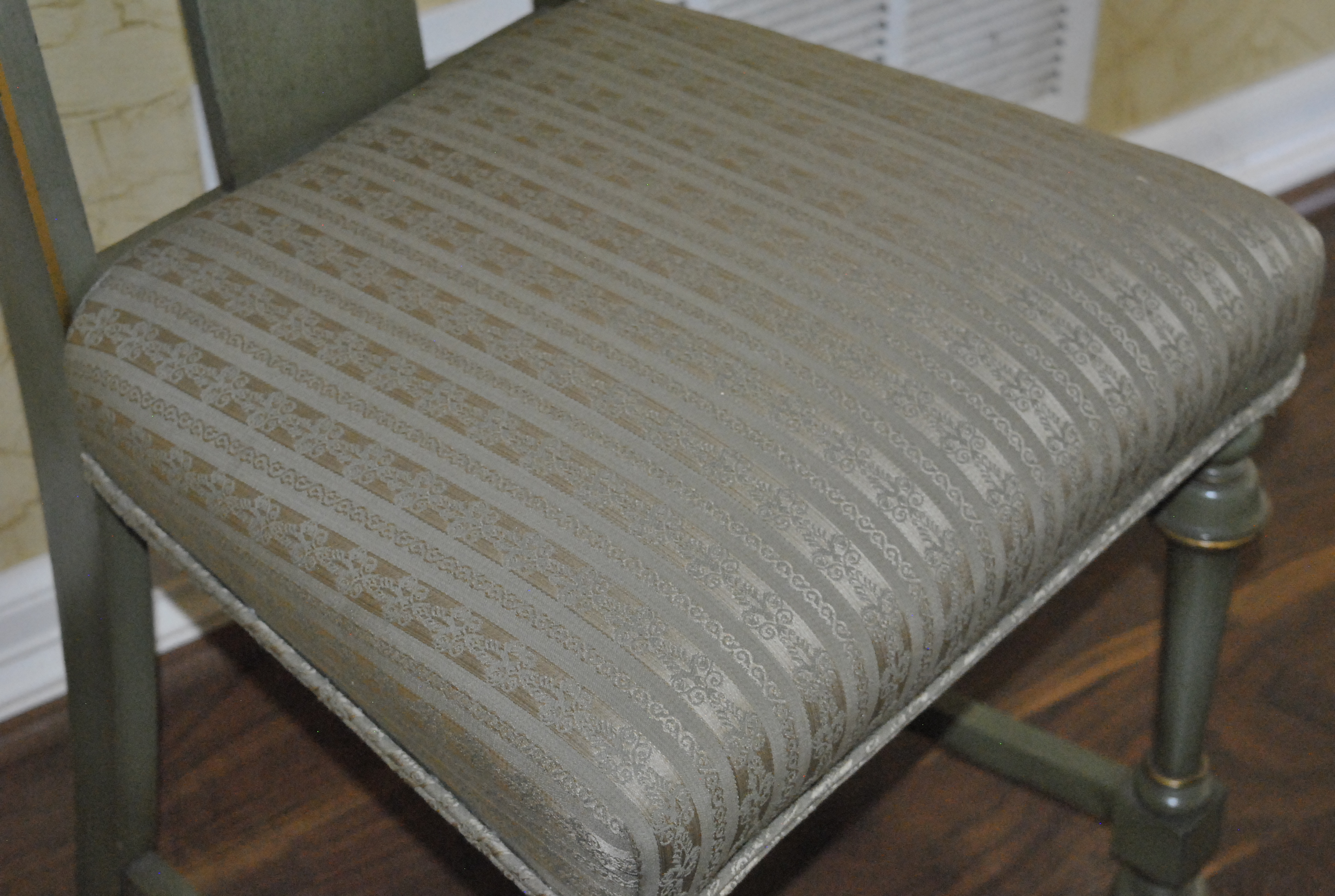 Green Painted Wooden Dinette Table and Chairs Set