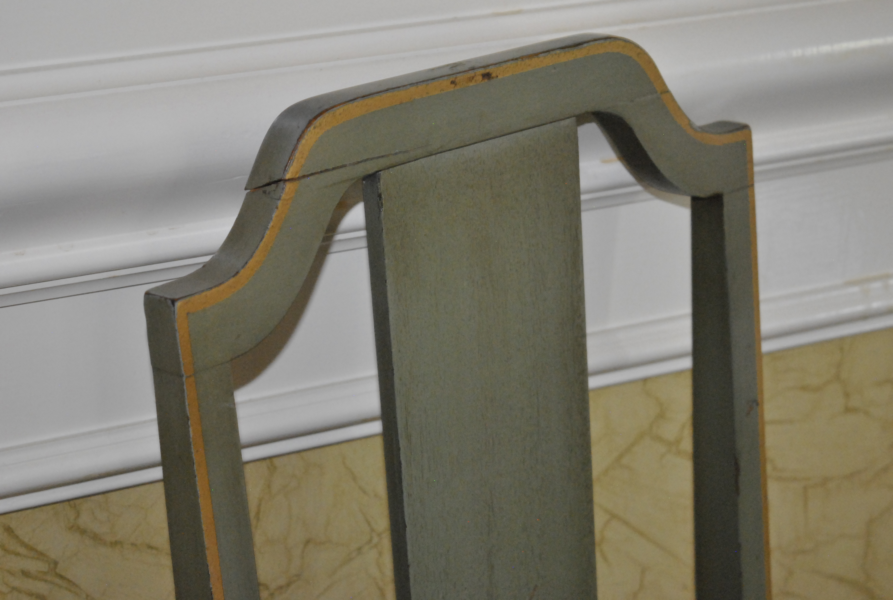 Green Painted Wooden Dinette Table and Chairs Set