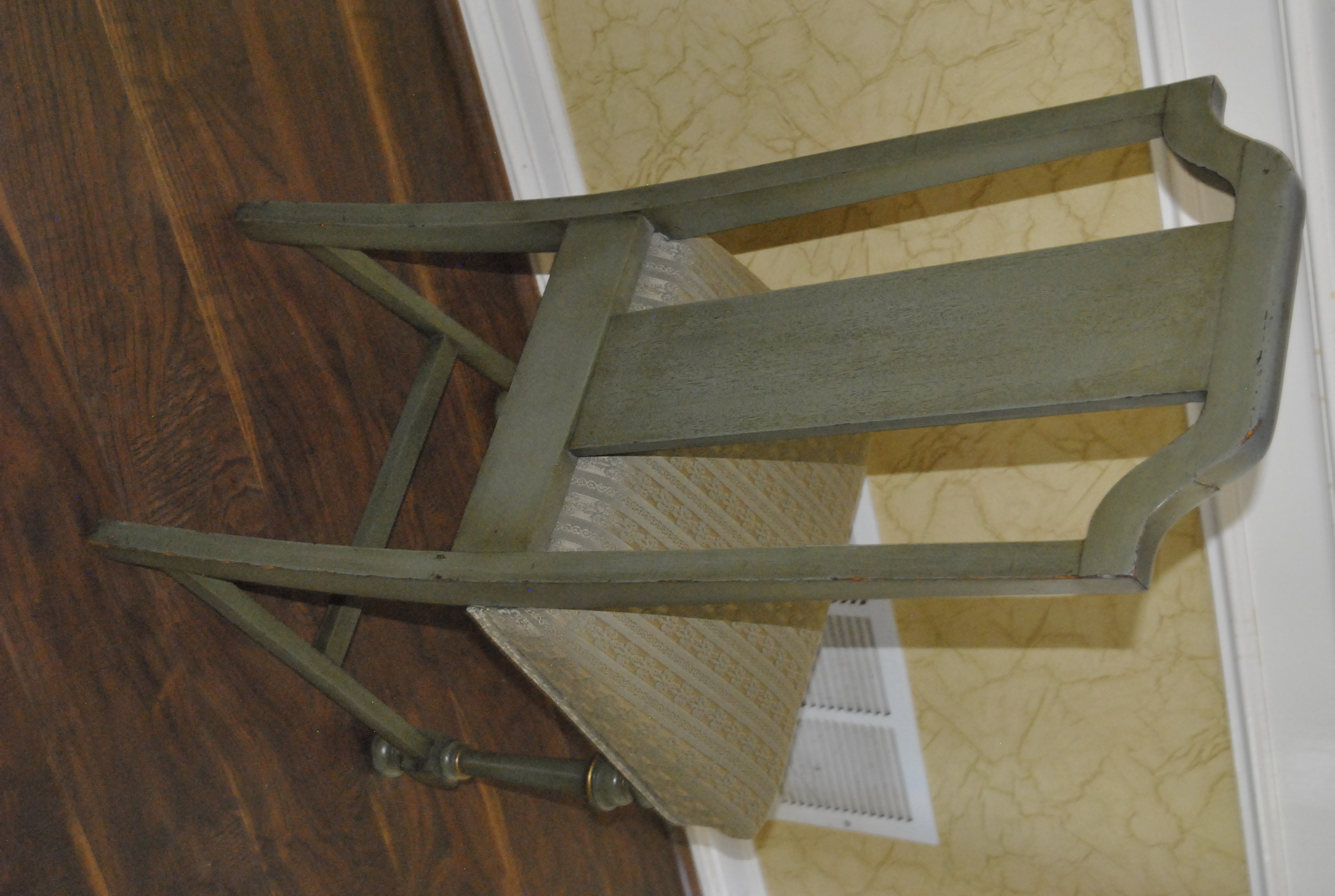 Green Painted Wooden Dinette Table and Chairs Set