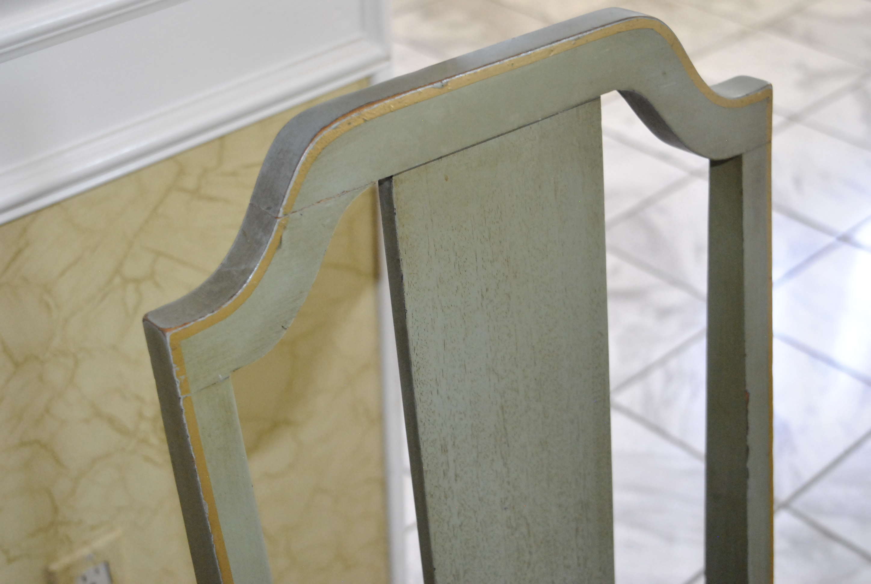 Green Painted Wooden Dinette Table and Chairs Set