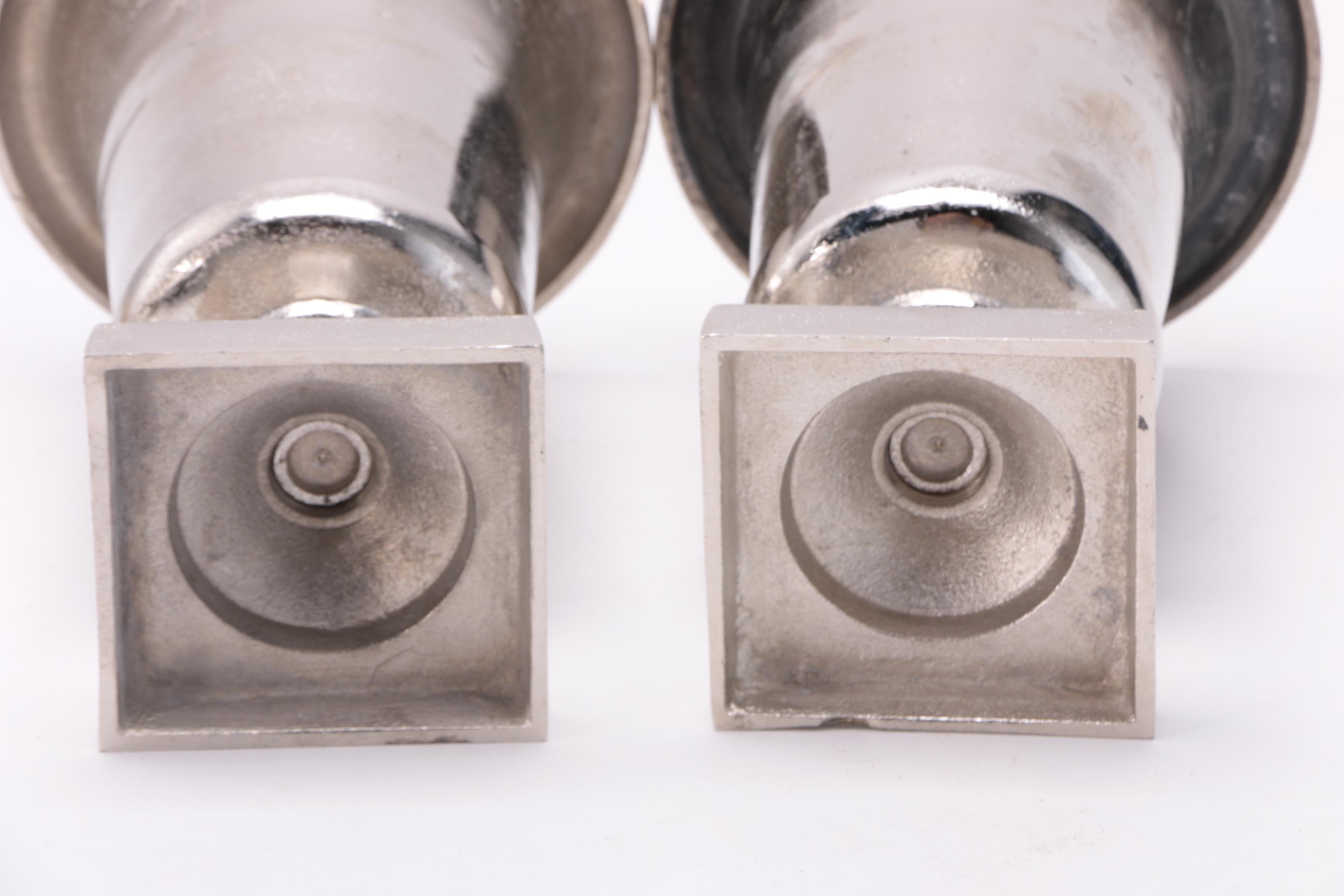 Neoclassical Style Metal Pedestal Vases