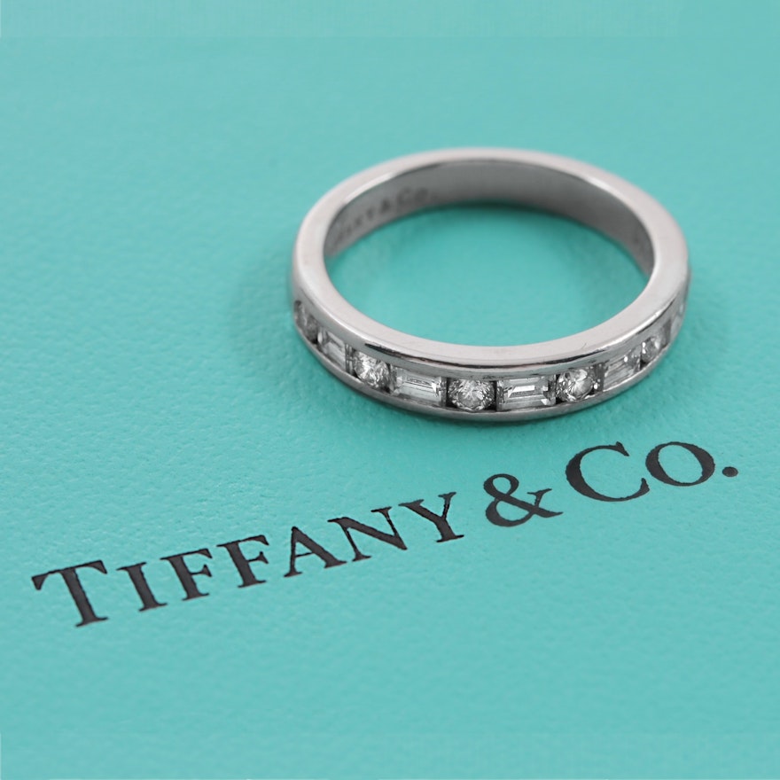 Tiffany & Co. Platinum Channel-Set Diamond Band Ring